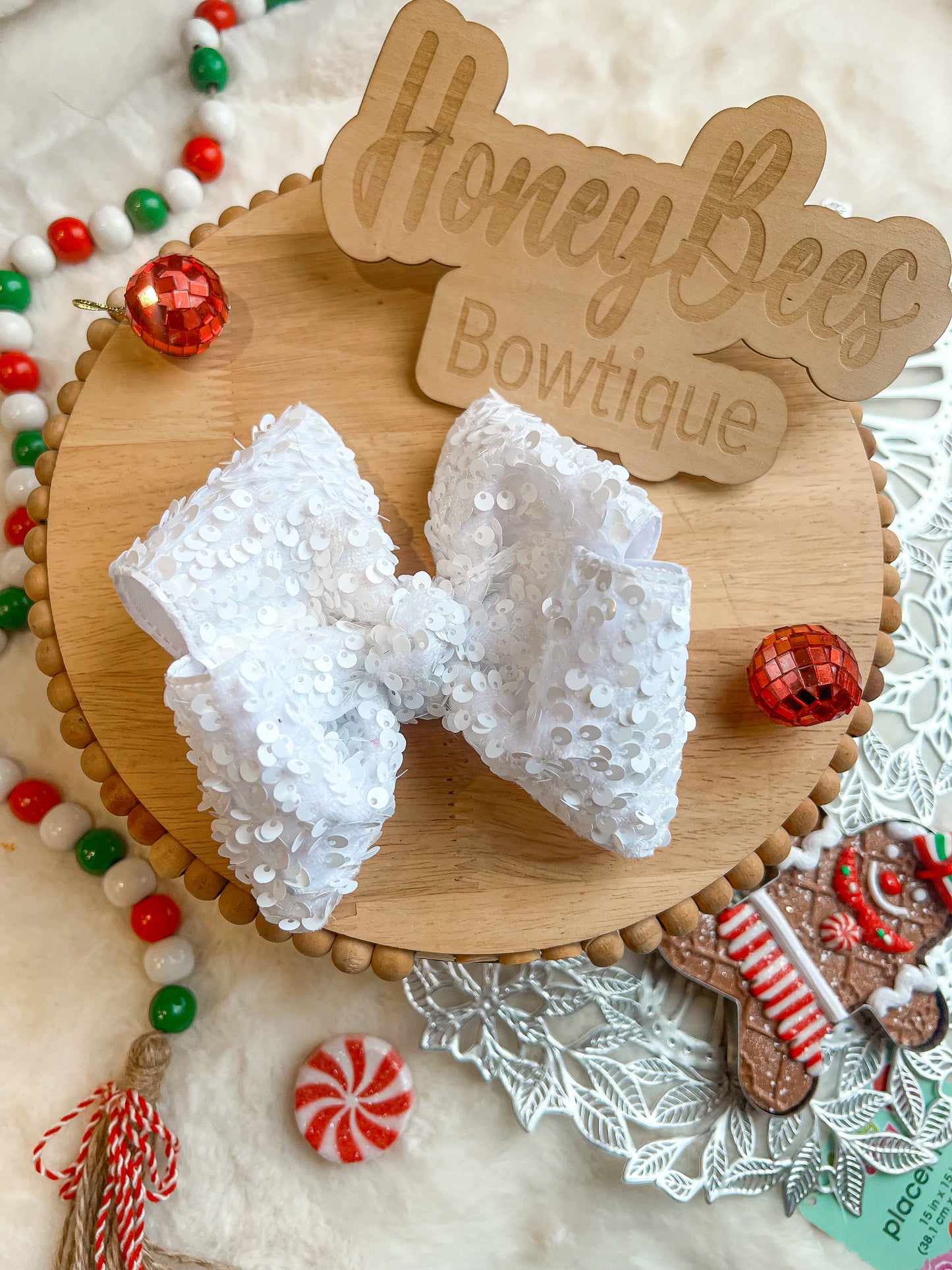 White Sequins Ribbon