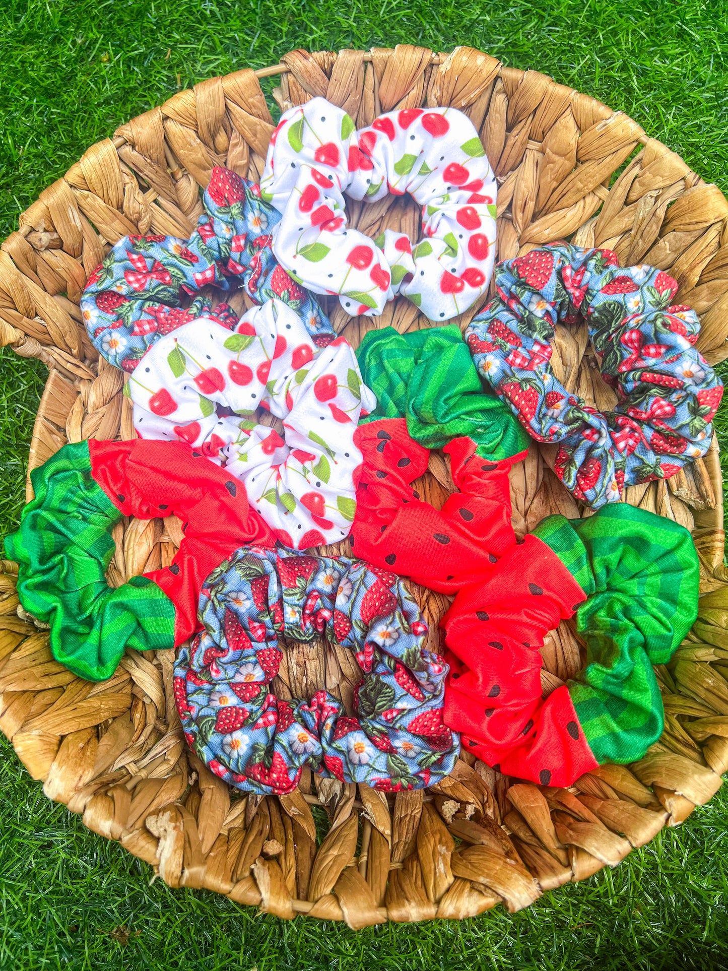 Cherry delight Twistwrap/Knotted/ Scrunchie