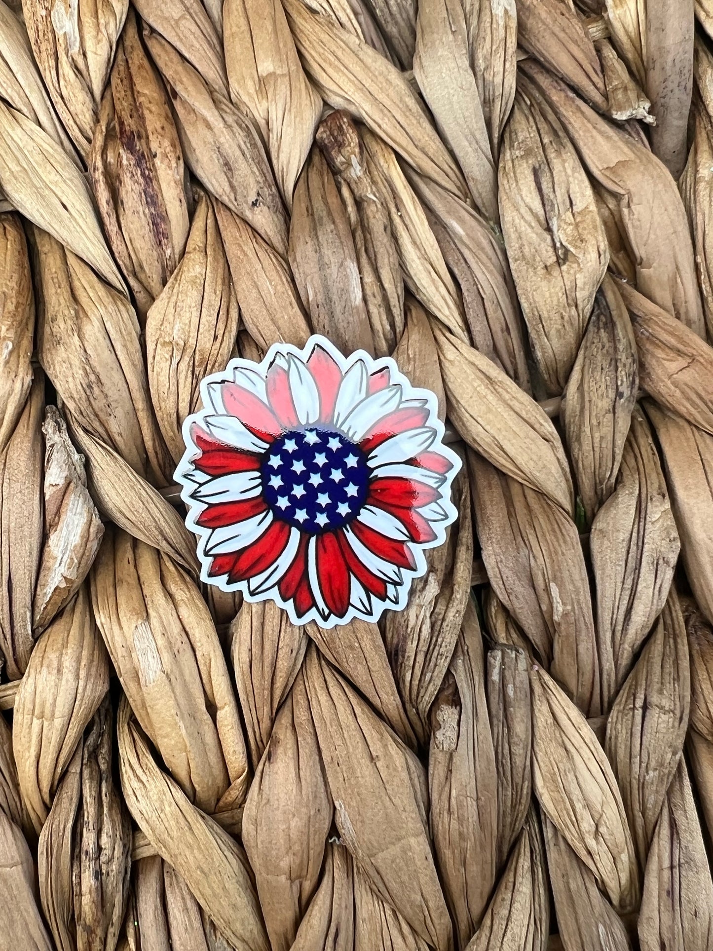 Patriotic sunflower BOW ADD ON