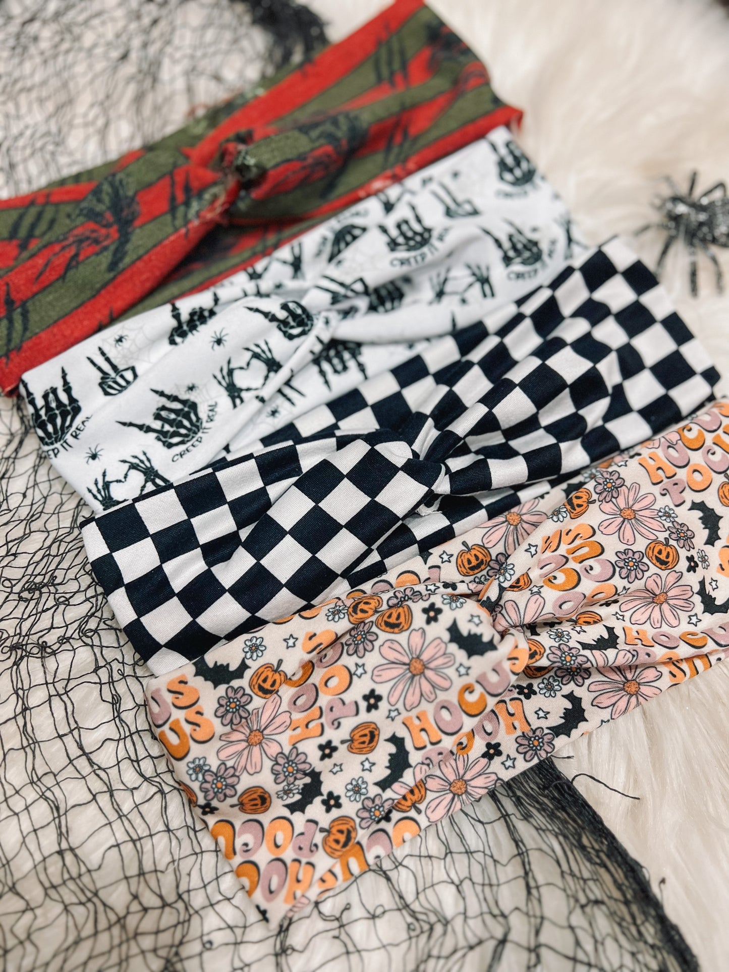 Checkers twistwrap/knotted headband