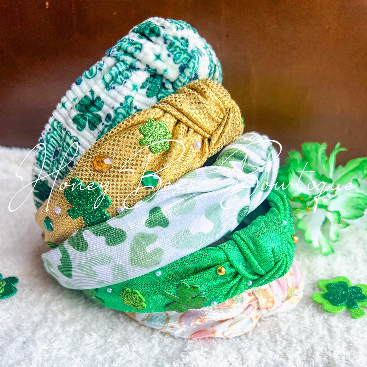 Lucky Charms knotted headband/scrunchie