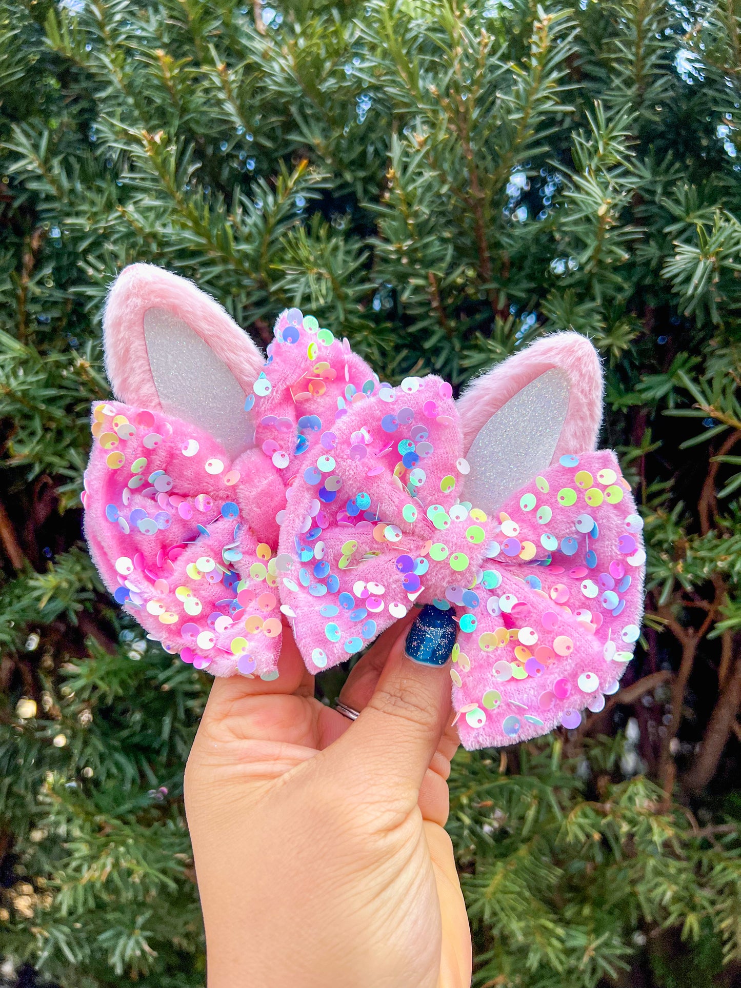 Fuzzy Bunny Ears with tail ADD ON