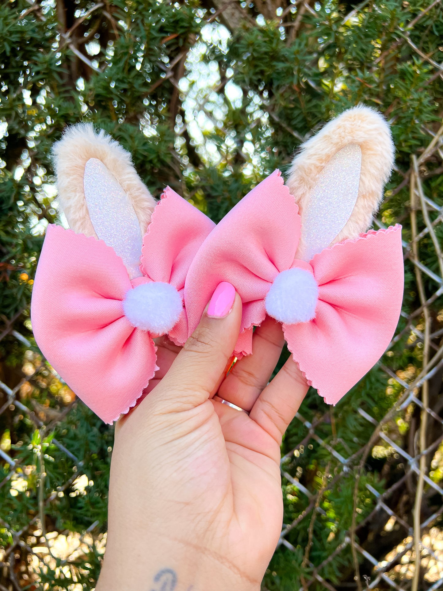 Fuzzy Bunny Ears with tail ADD ON