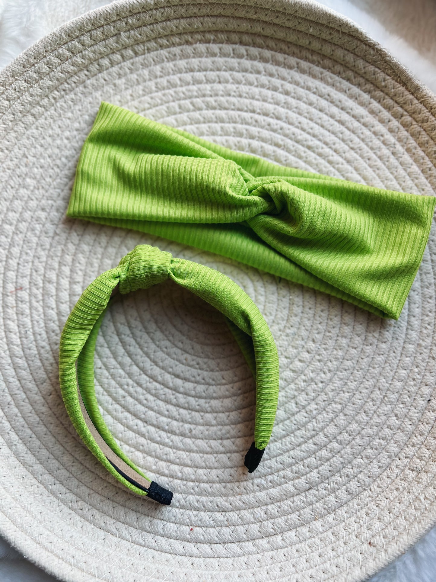Lime Green Twistwrap/knotted headband