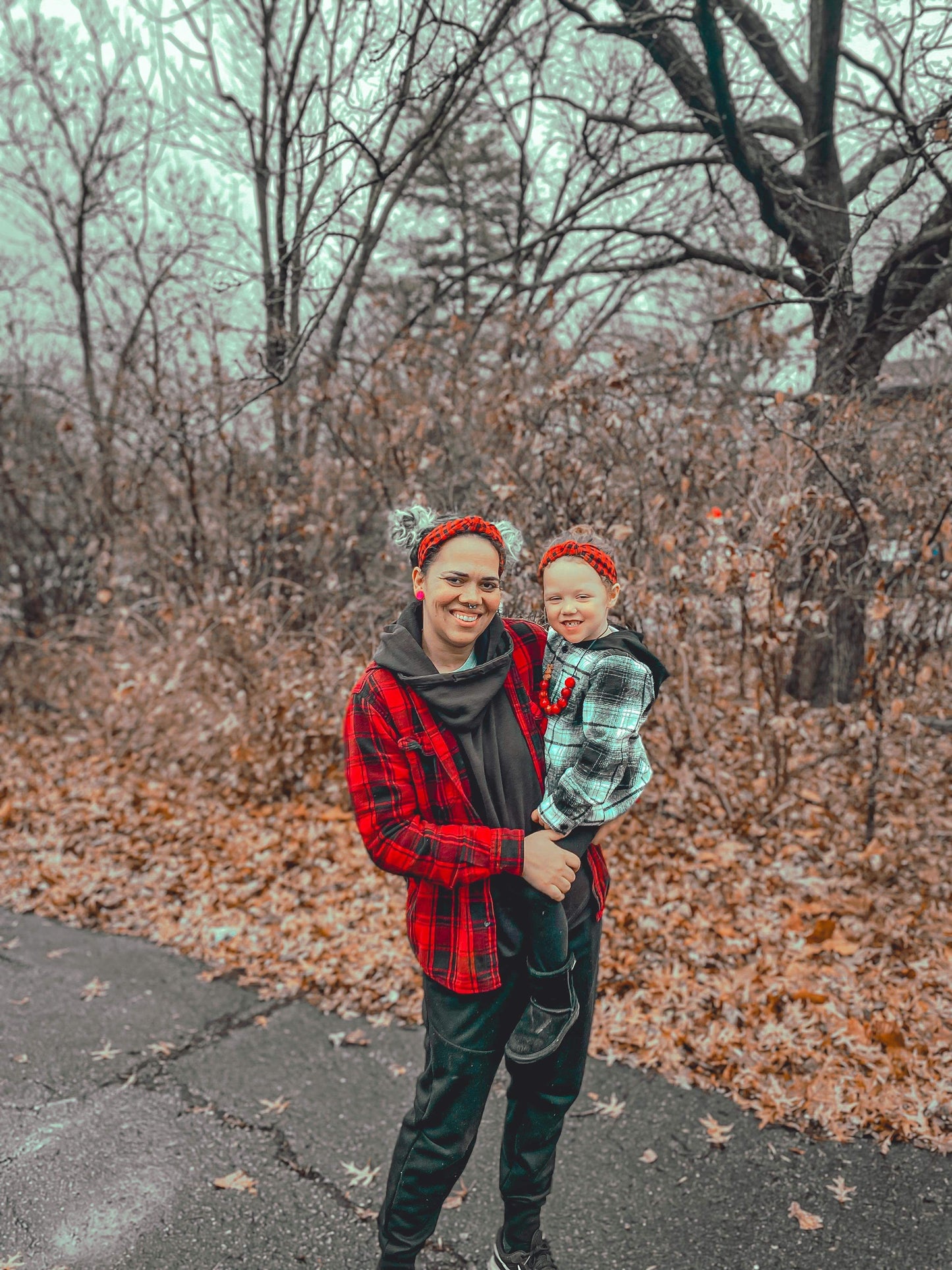Red Plaid twistwrap/knotted headband