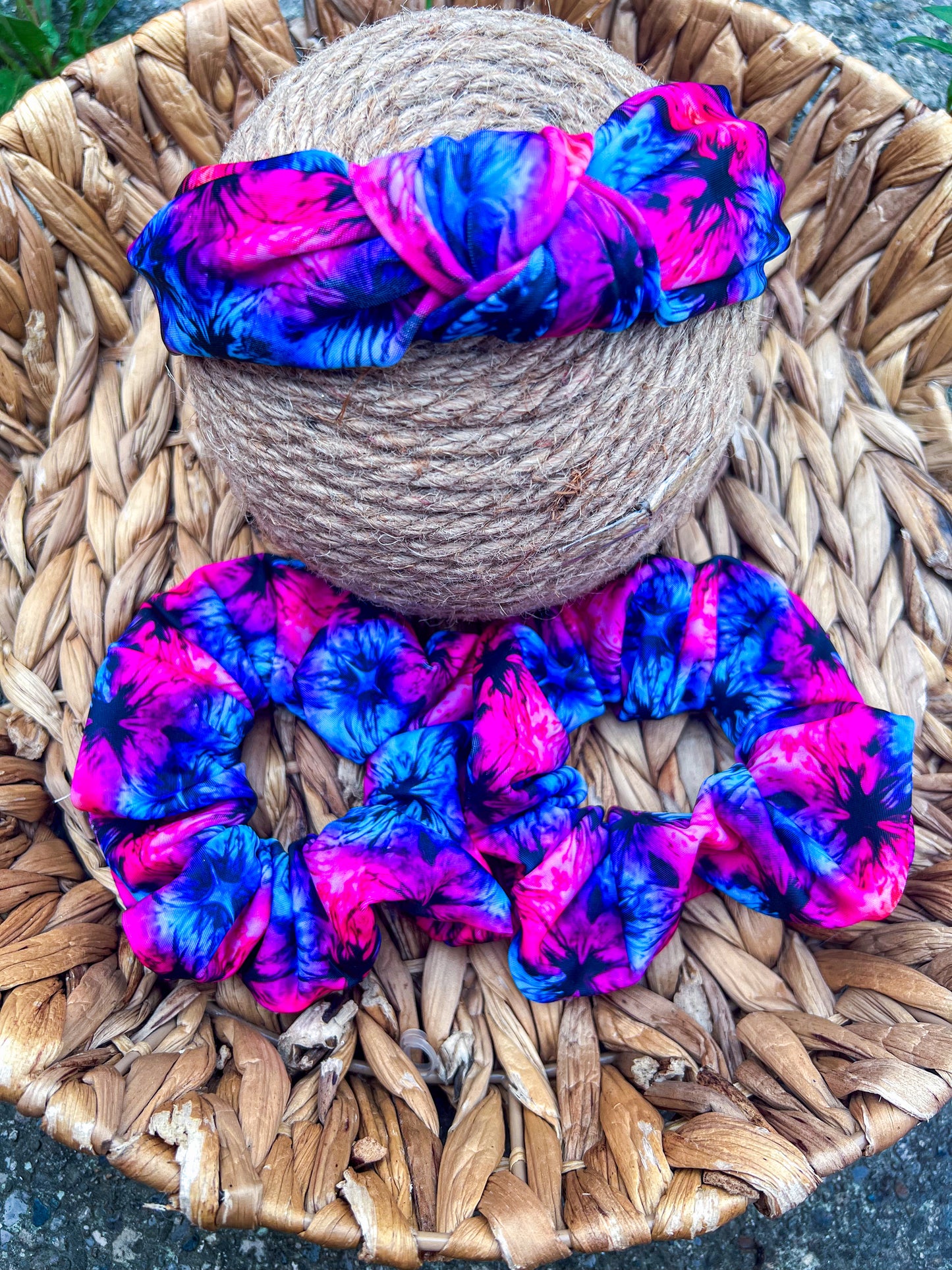 Midsummer Night Dream SWIM knotted headband/scrunchy