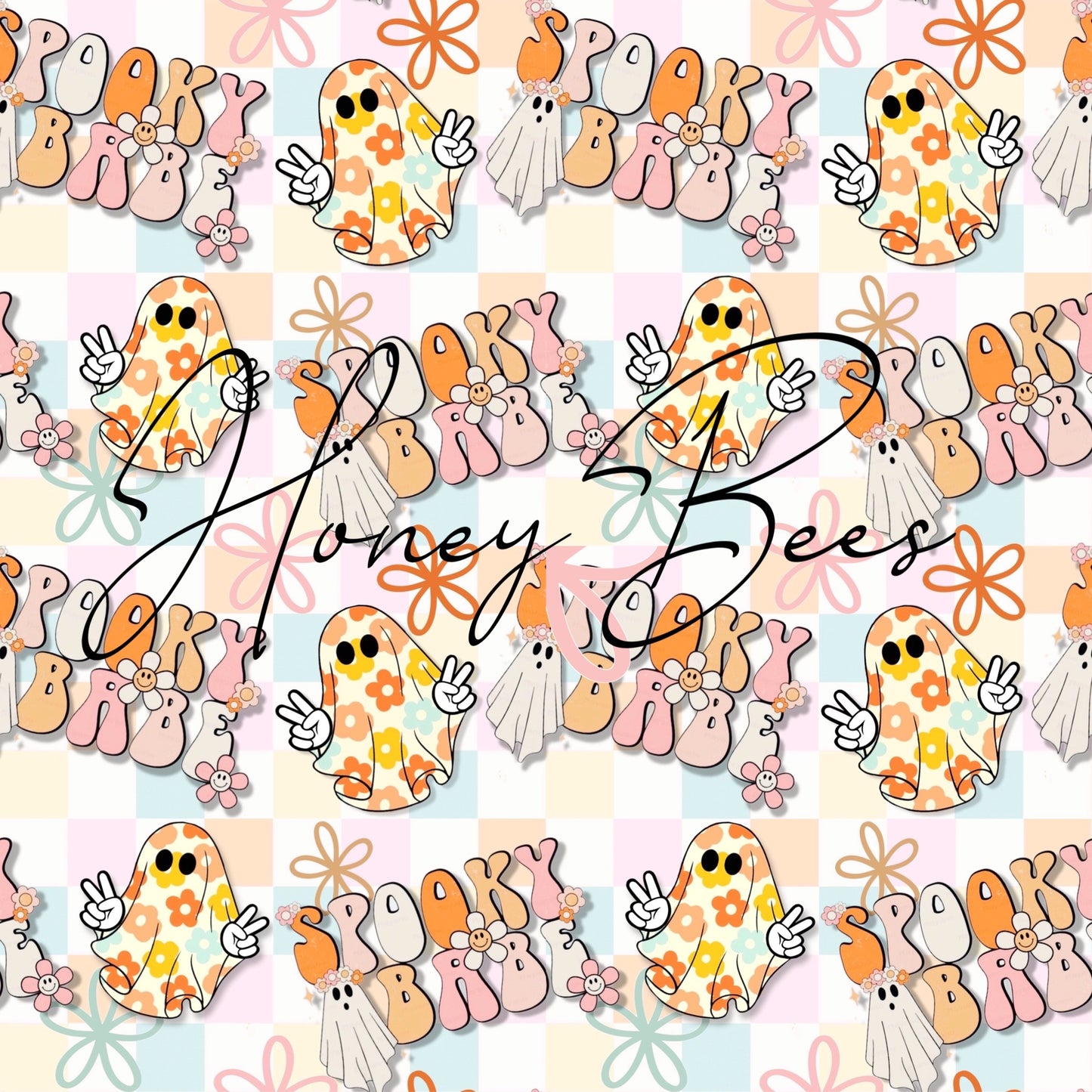 Spooky Babe Retro SEAMLESS FILE