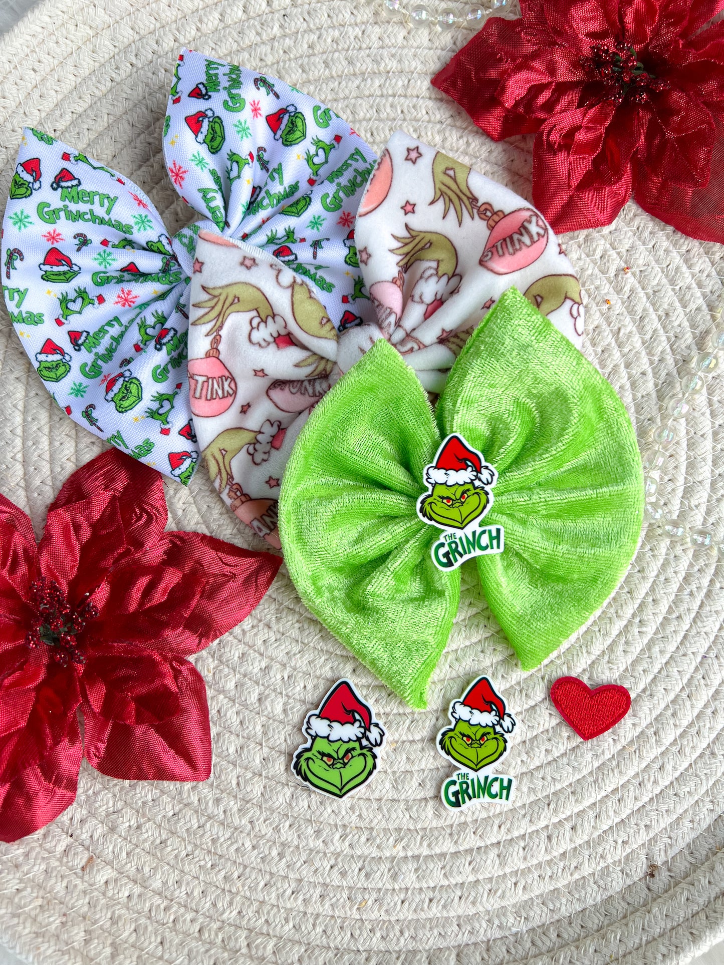 G r I n ch + heart Bow Add ons