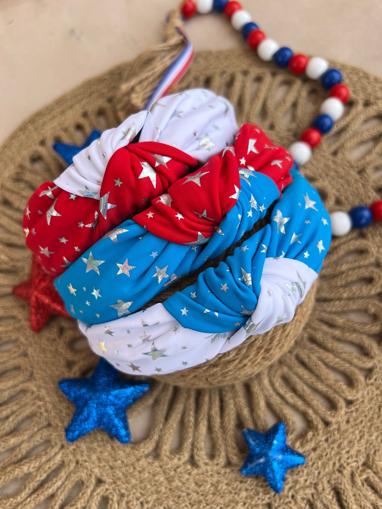 Freedom knotted headbands/scrunchies