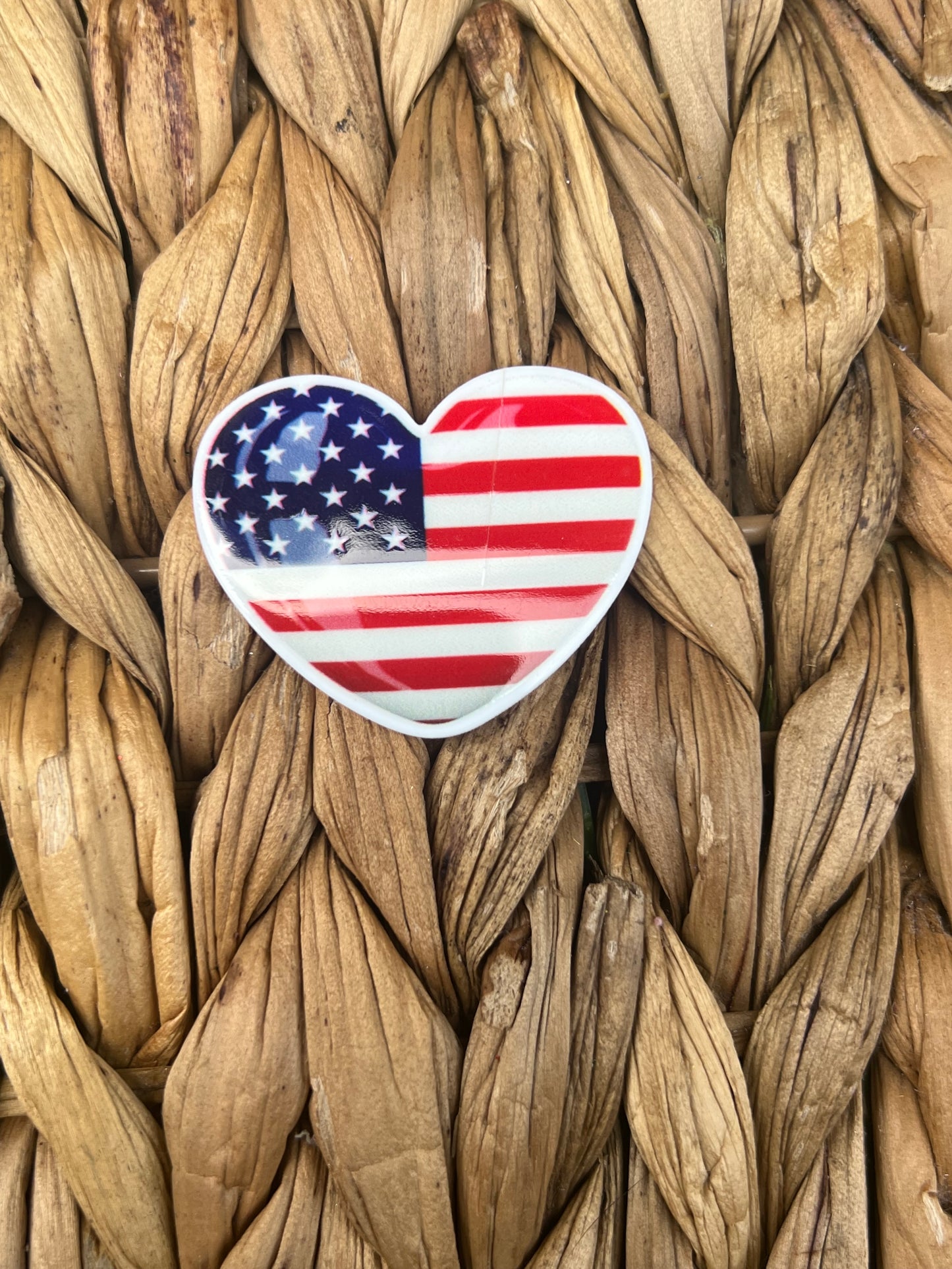 Patriotic heart BOW ADD ON