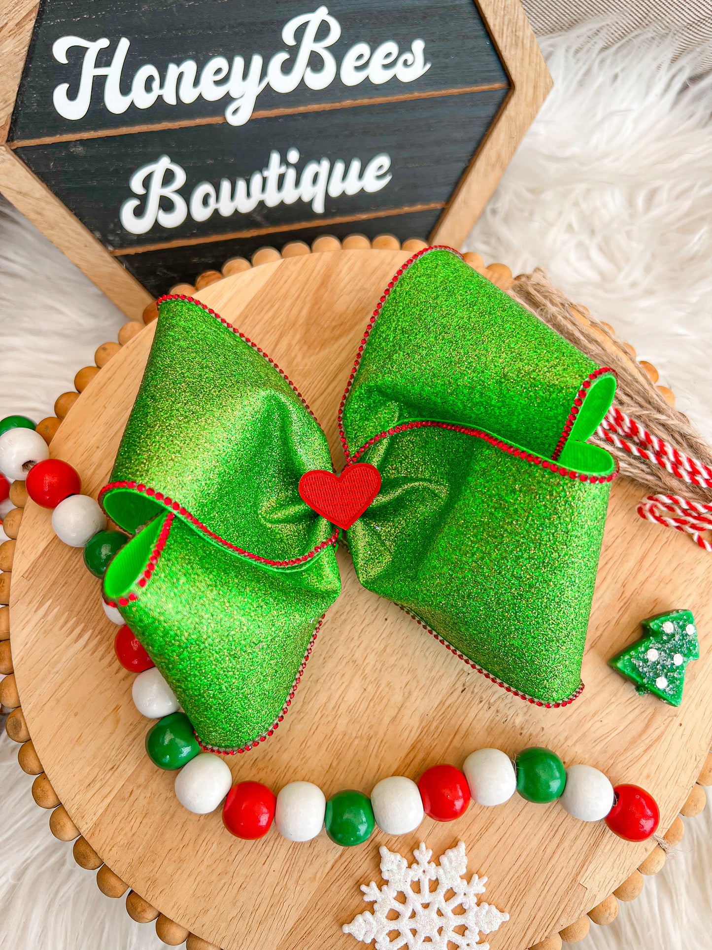 Glitter Green Ribbon