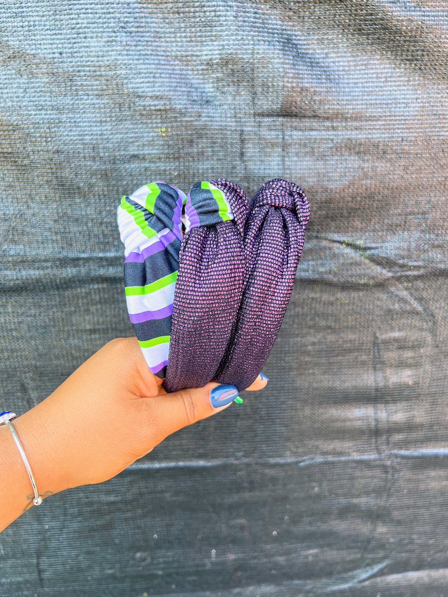 Bj stripes Twistwrap/knotted headband/scrunchie