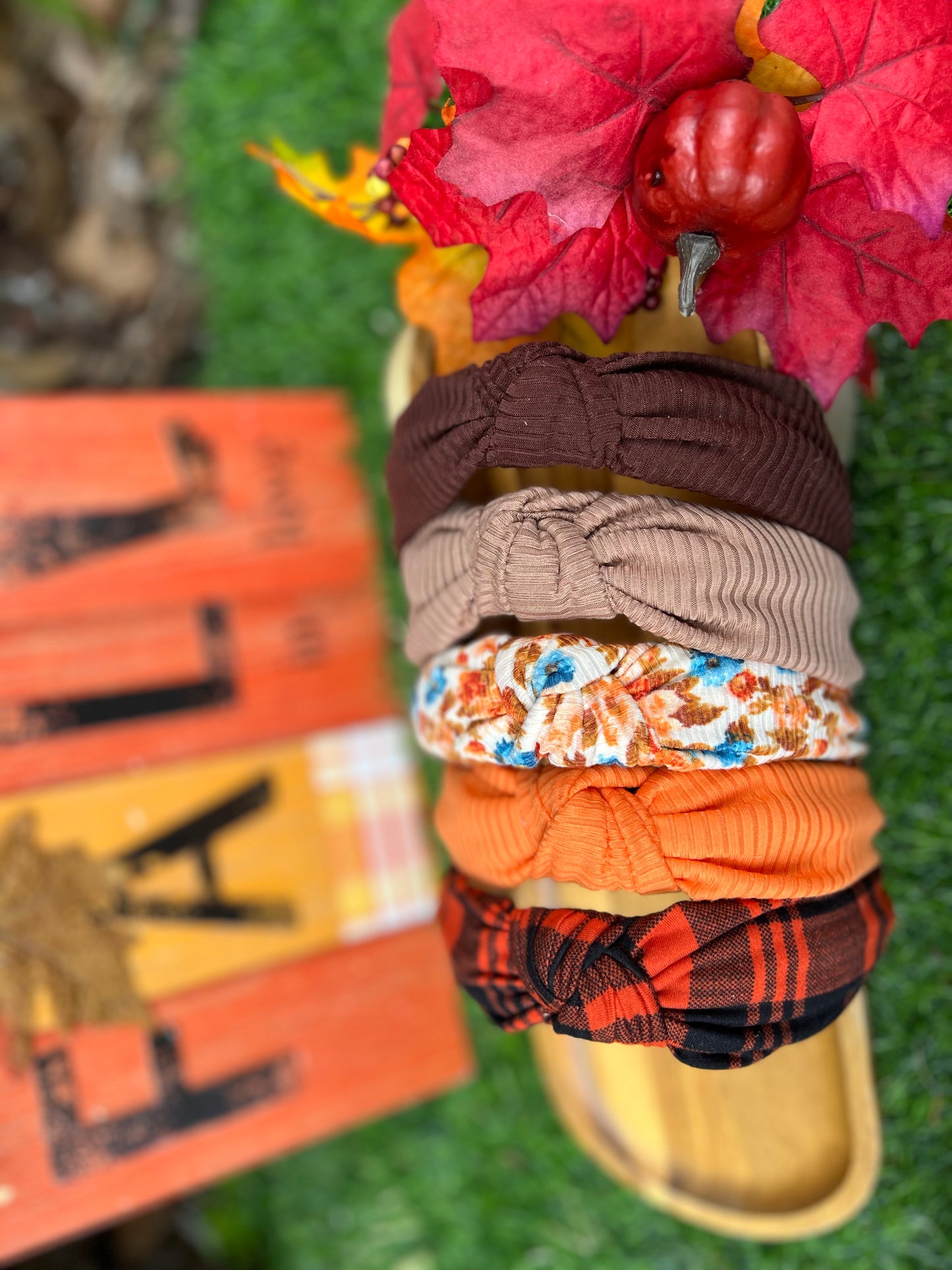 Brown RIB Twistwrap/Knotted Headband