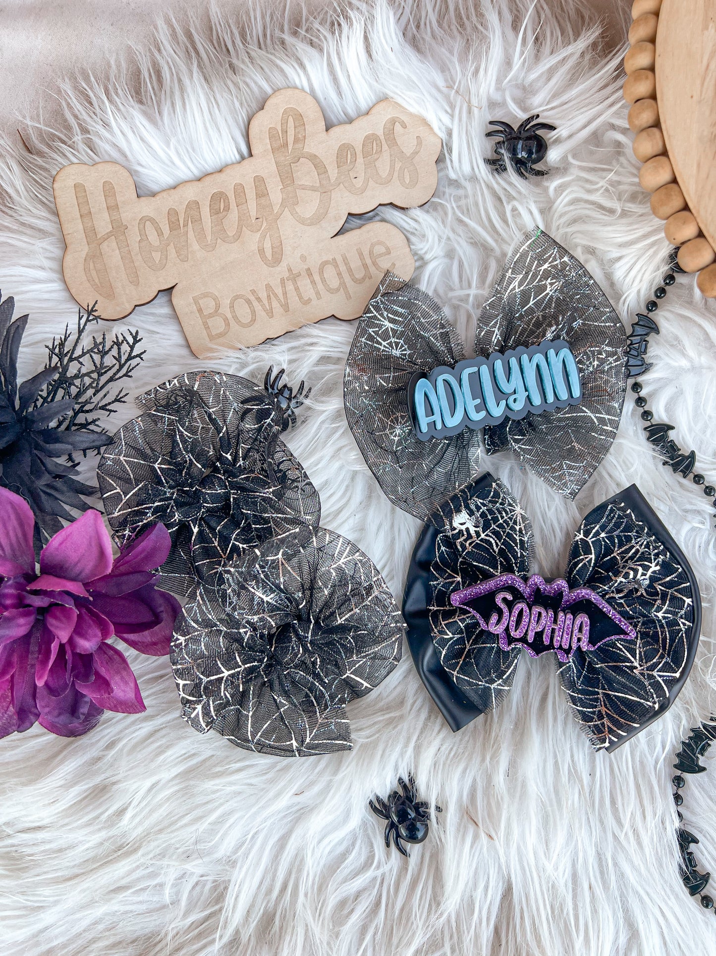 Black spiderweb mesh