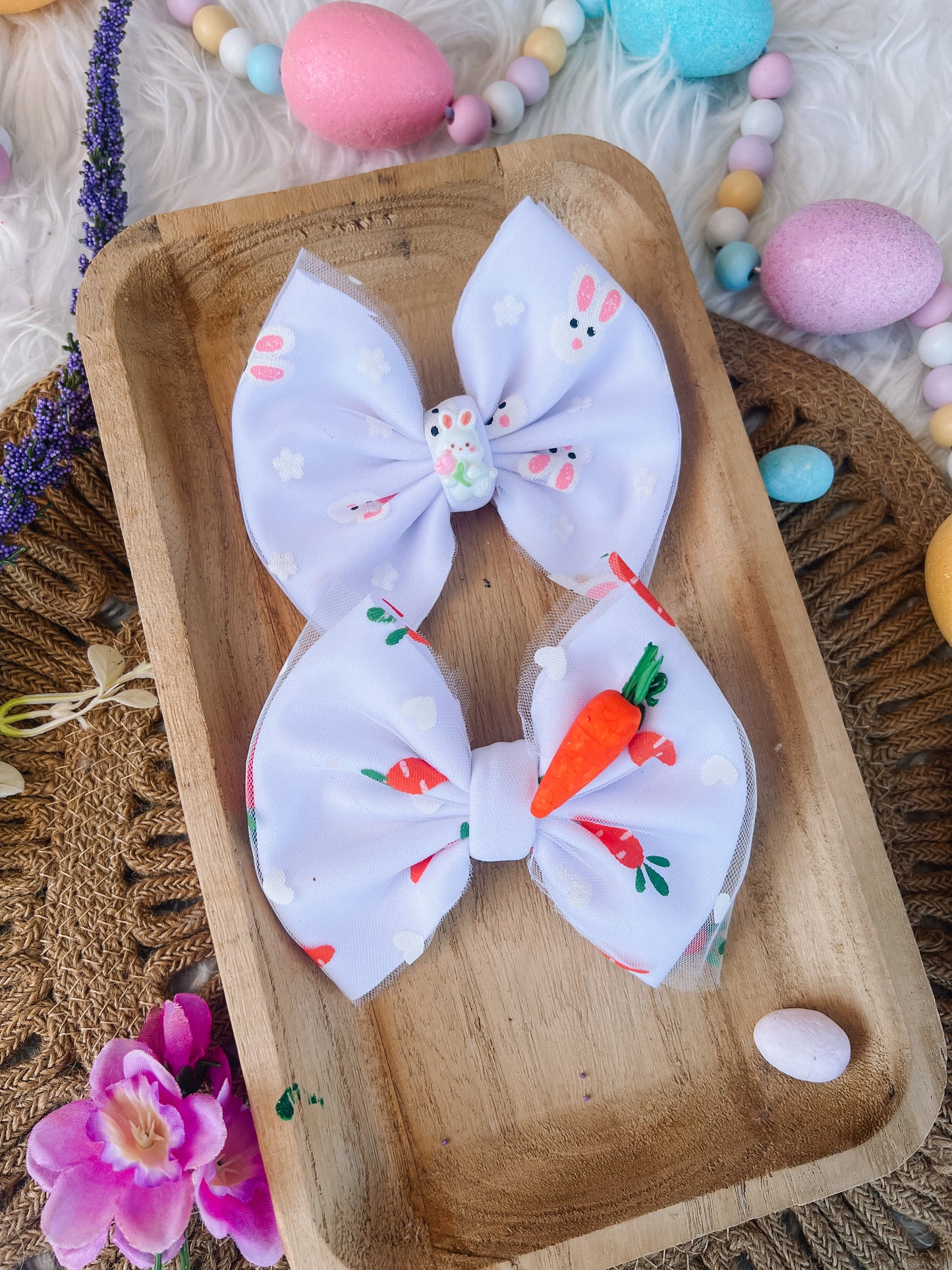 Easter bunny Puff Bows
