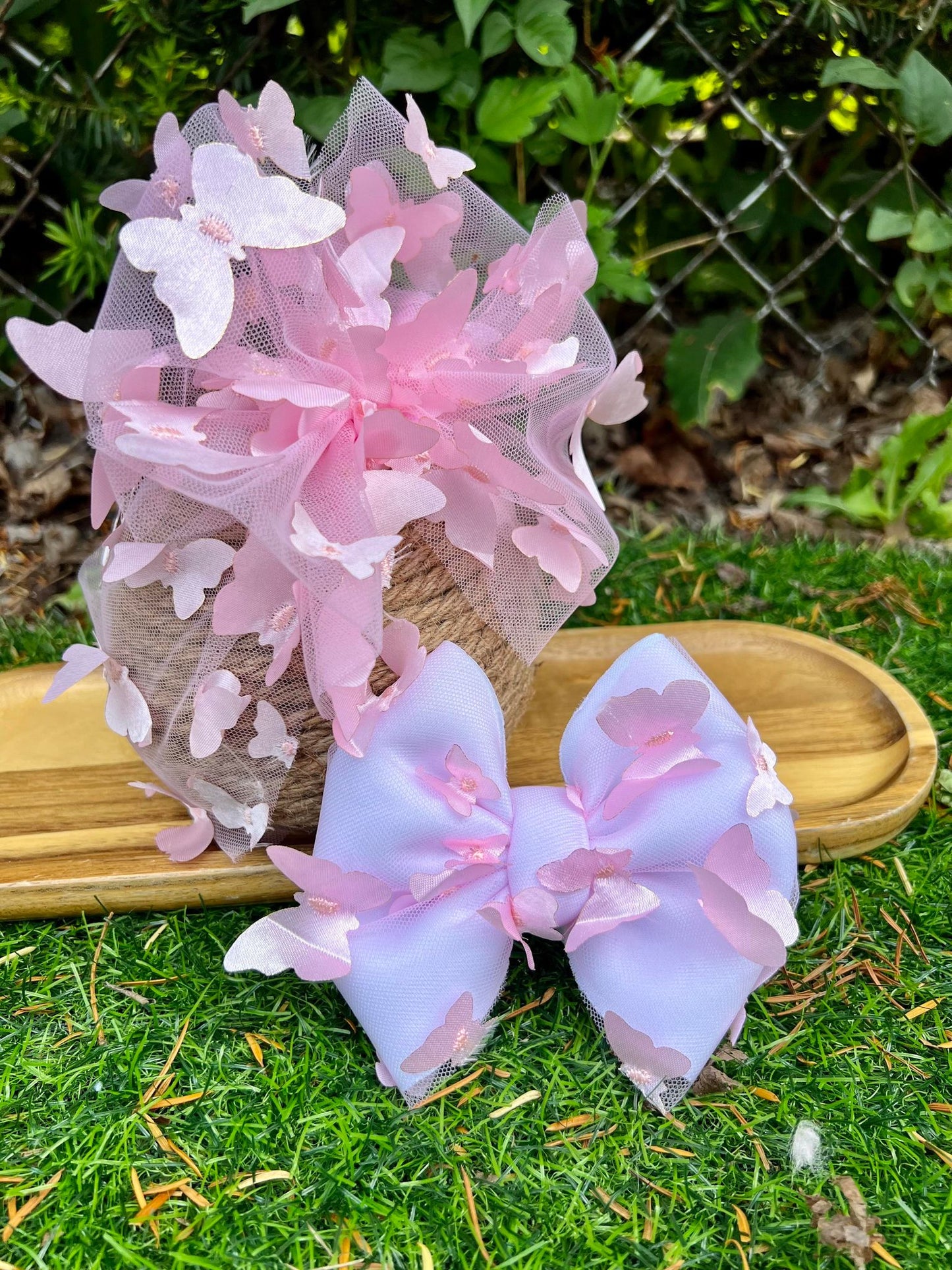 Pink Sheer Butterfly **MESSY**