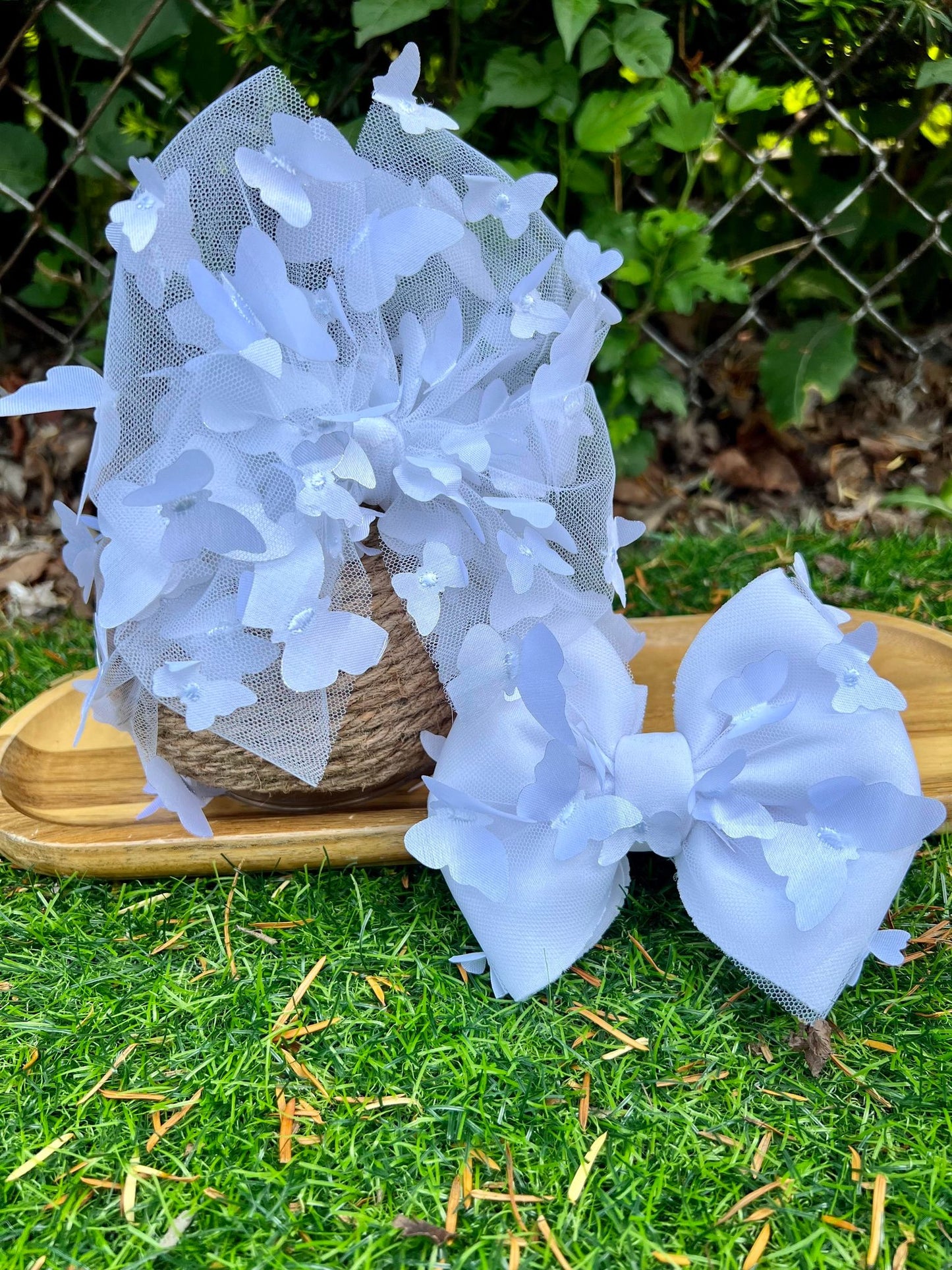 White Sheer Butterfly **MESSY**