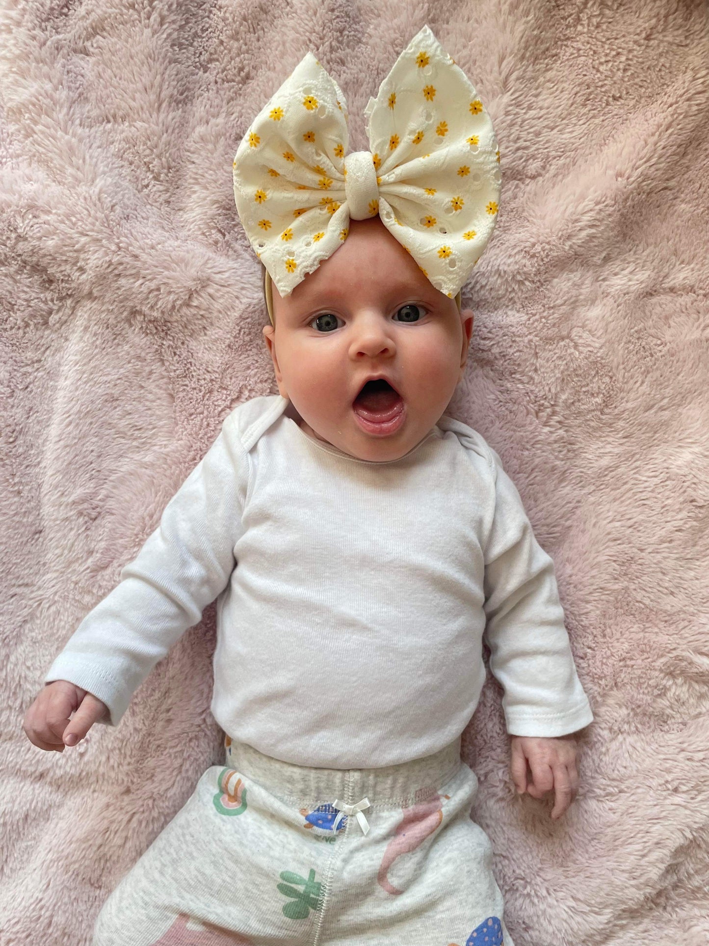 Daisy White Eyelette