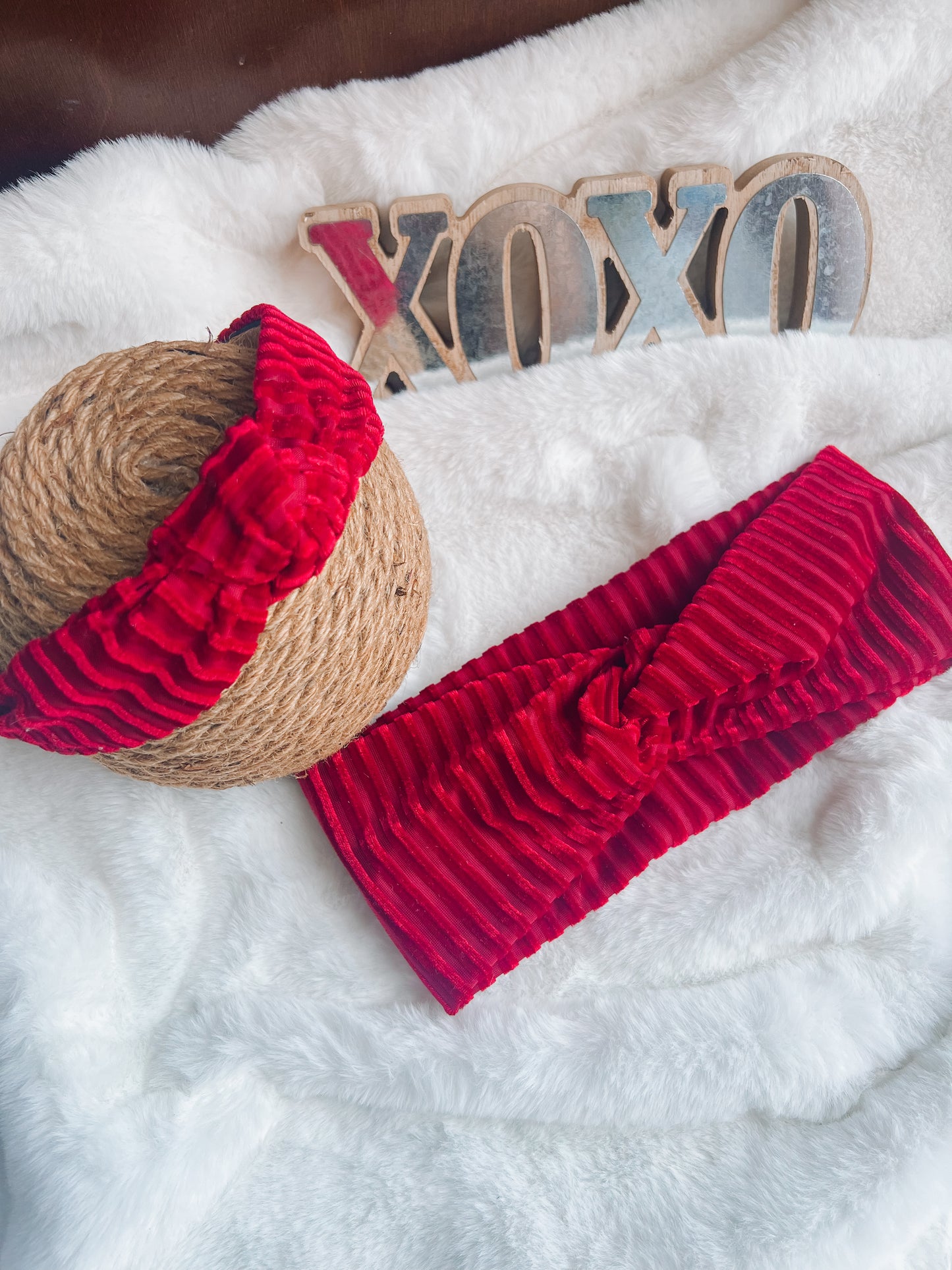 Ruby Red Twistwrap/ Knotted HeadBAND