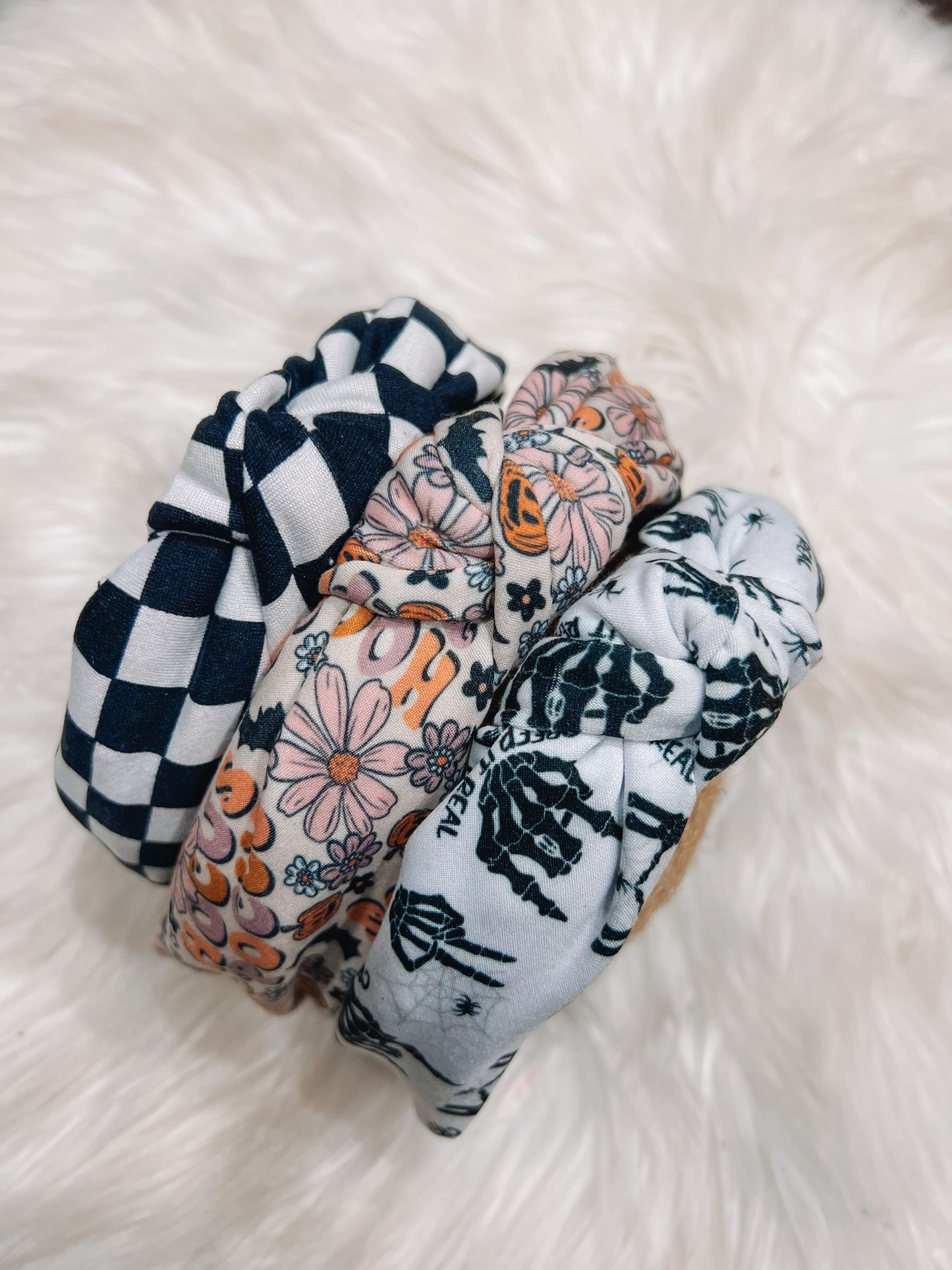 Checkers twistwrap/knotted headband