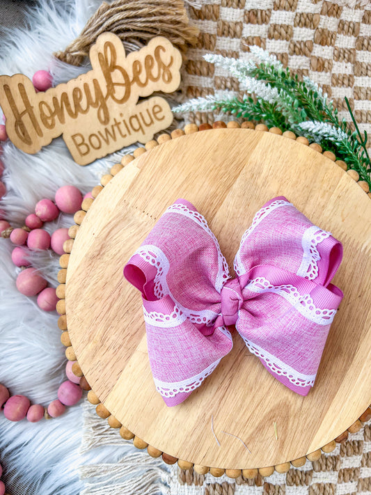 Pink scalloped edge ribbon