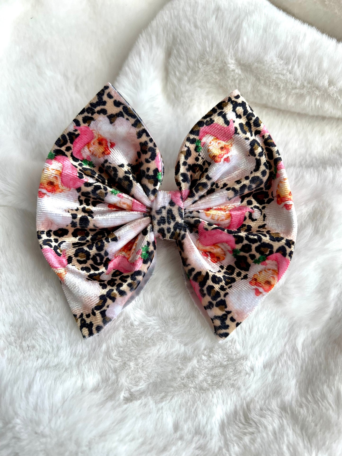 Pink leopard Santa