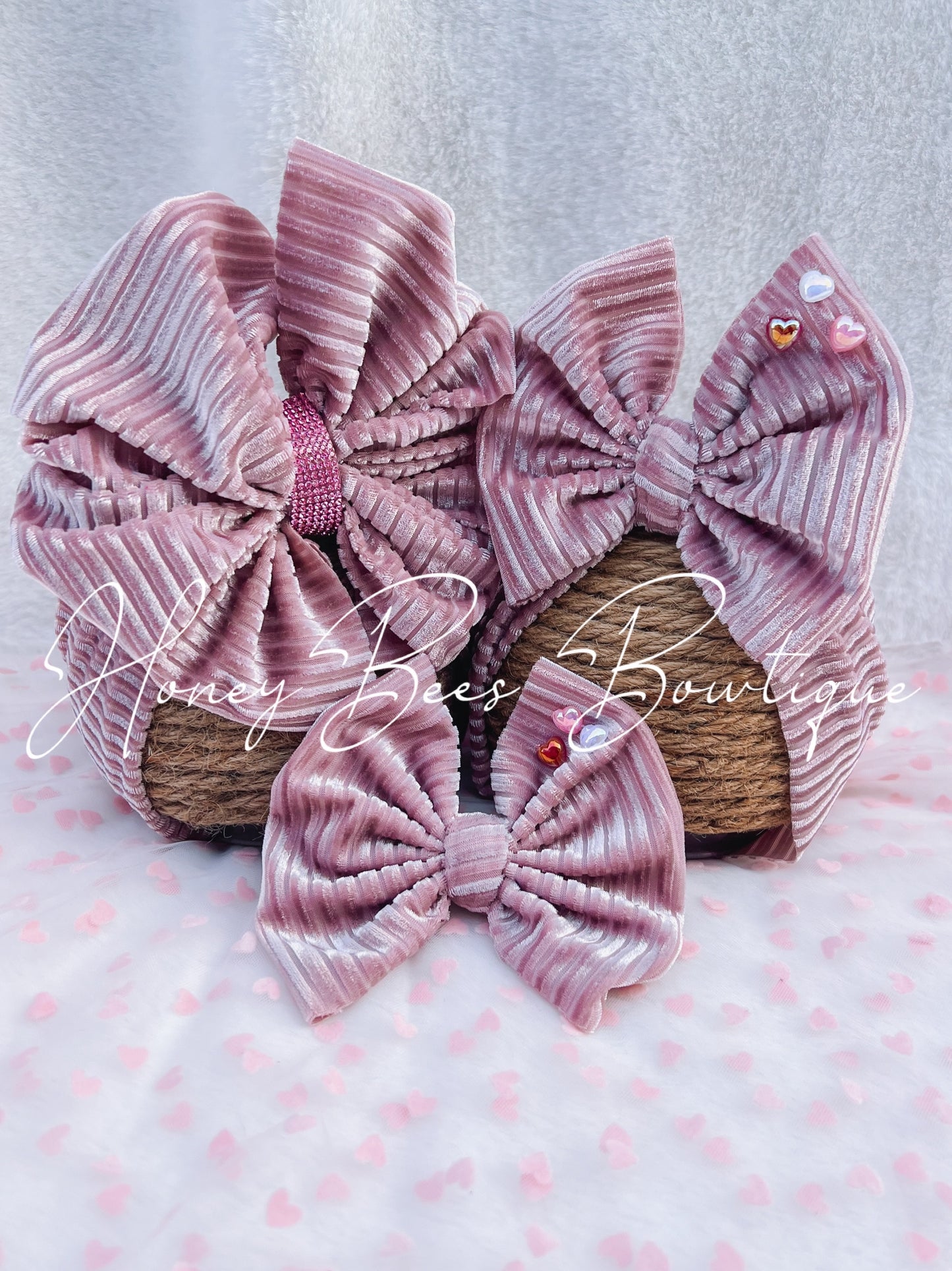 Blush Pink Ribbed Velvet