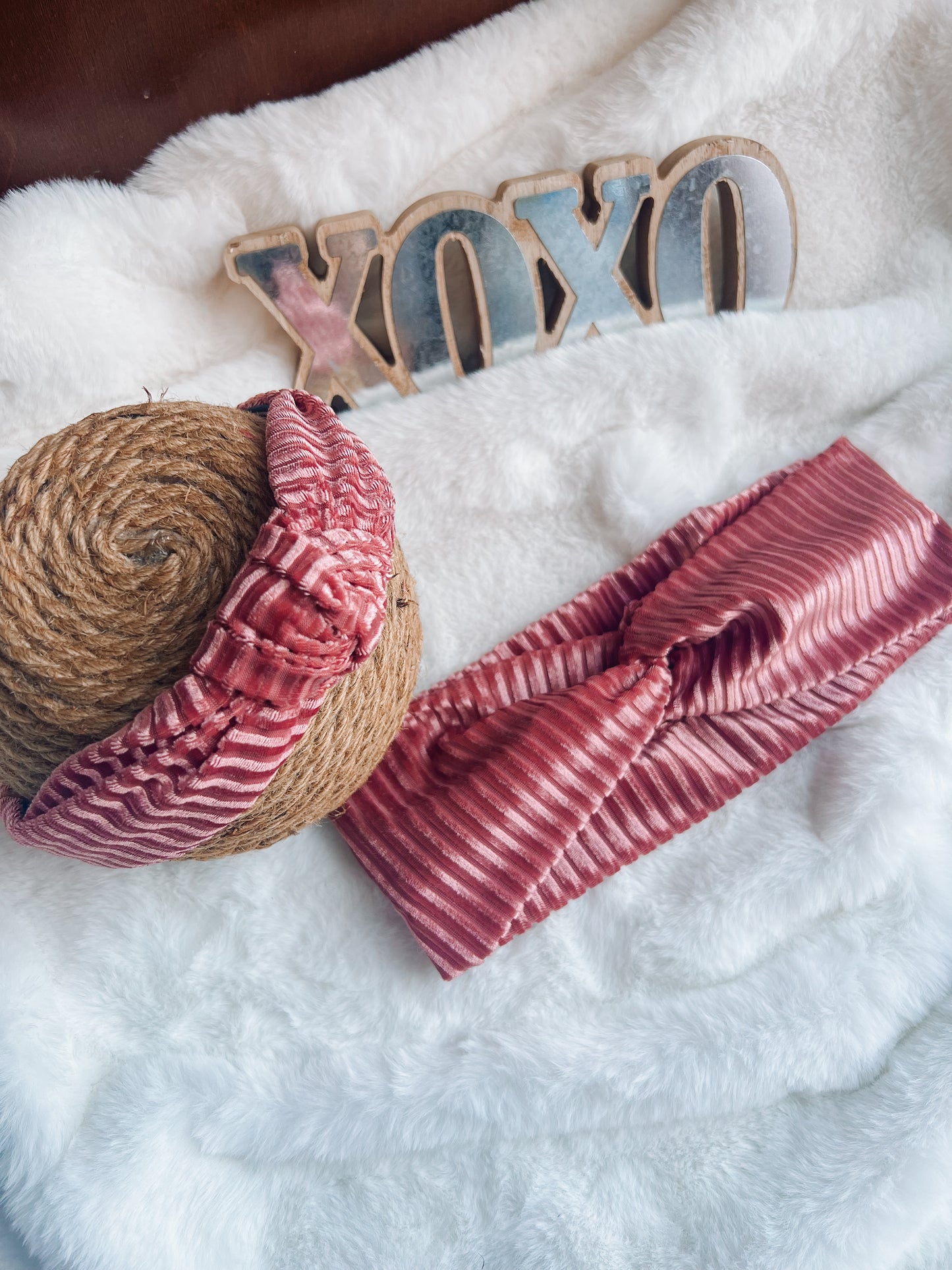 Dusty Rose Twistwrap/ Knotted HeadBAND