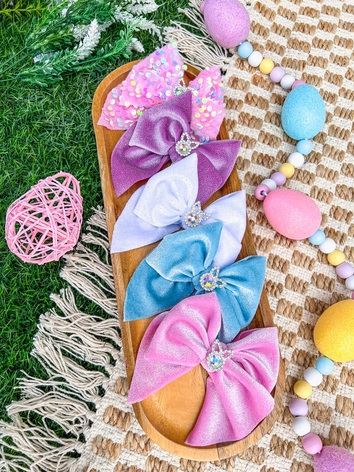 Rhinstone bunny center BOW ADD ON