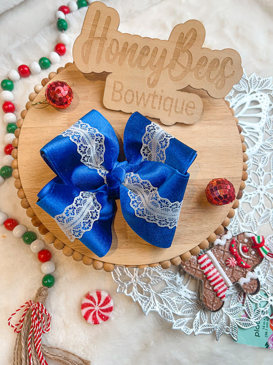 Blue velvet lace Ribbon