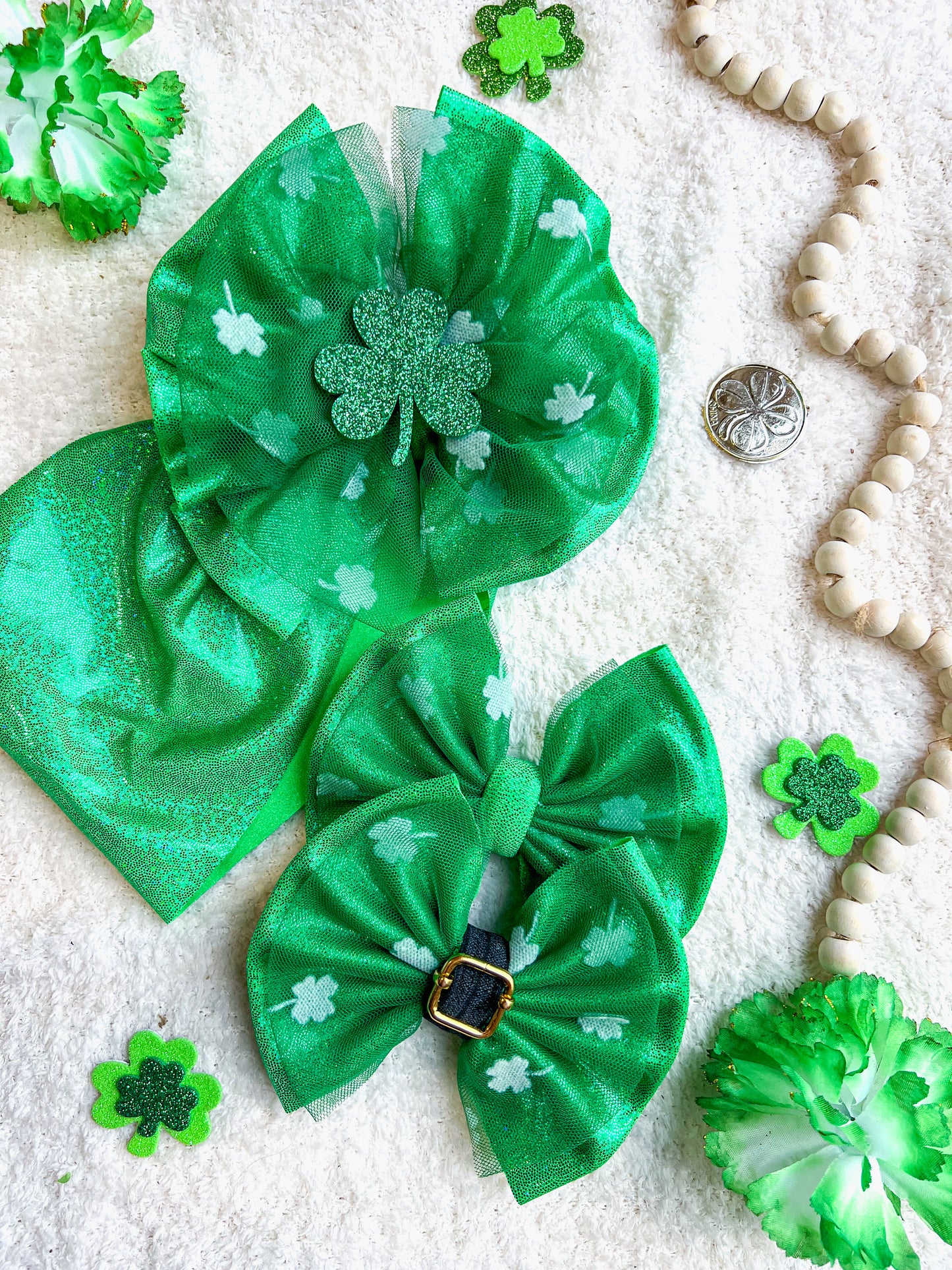 Shimmer Clover Double Bow