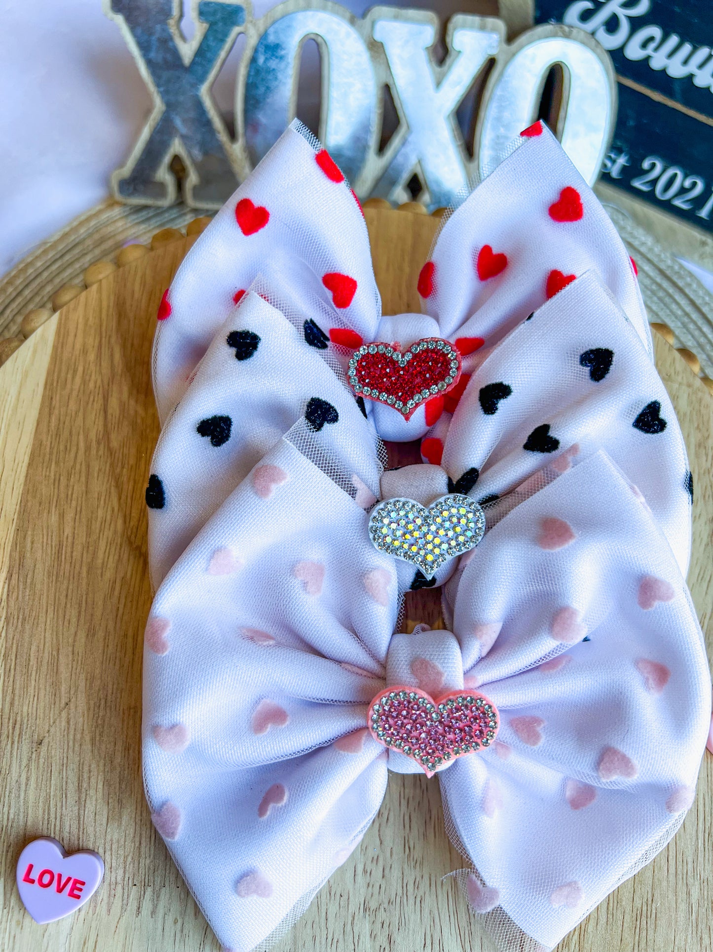 Heart Puff Bows