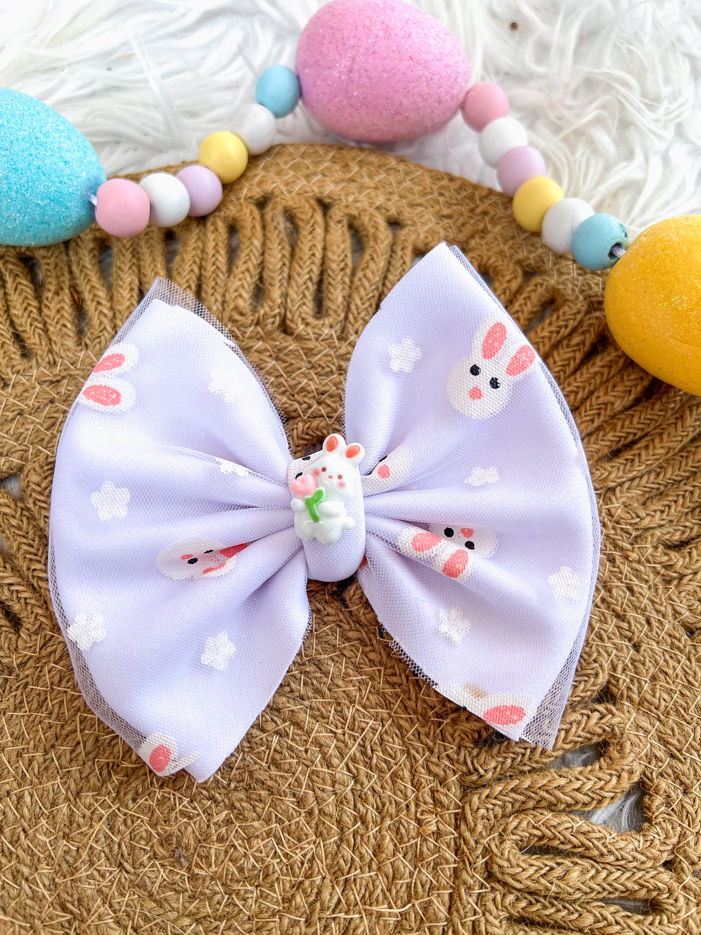 Easter bunny Puff Bows