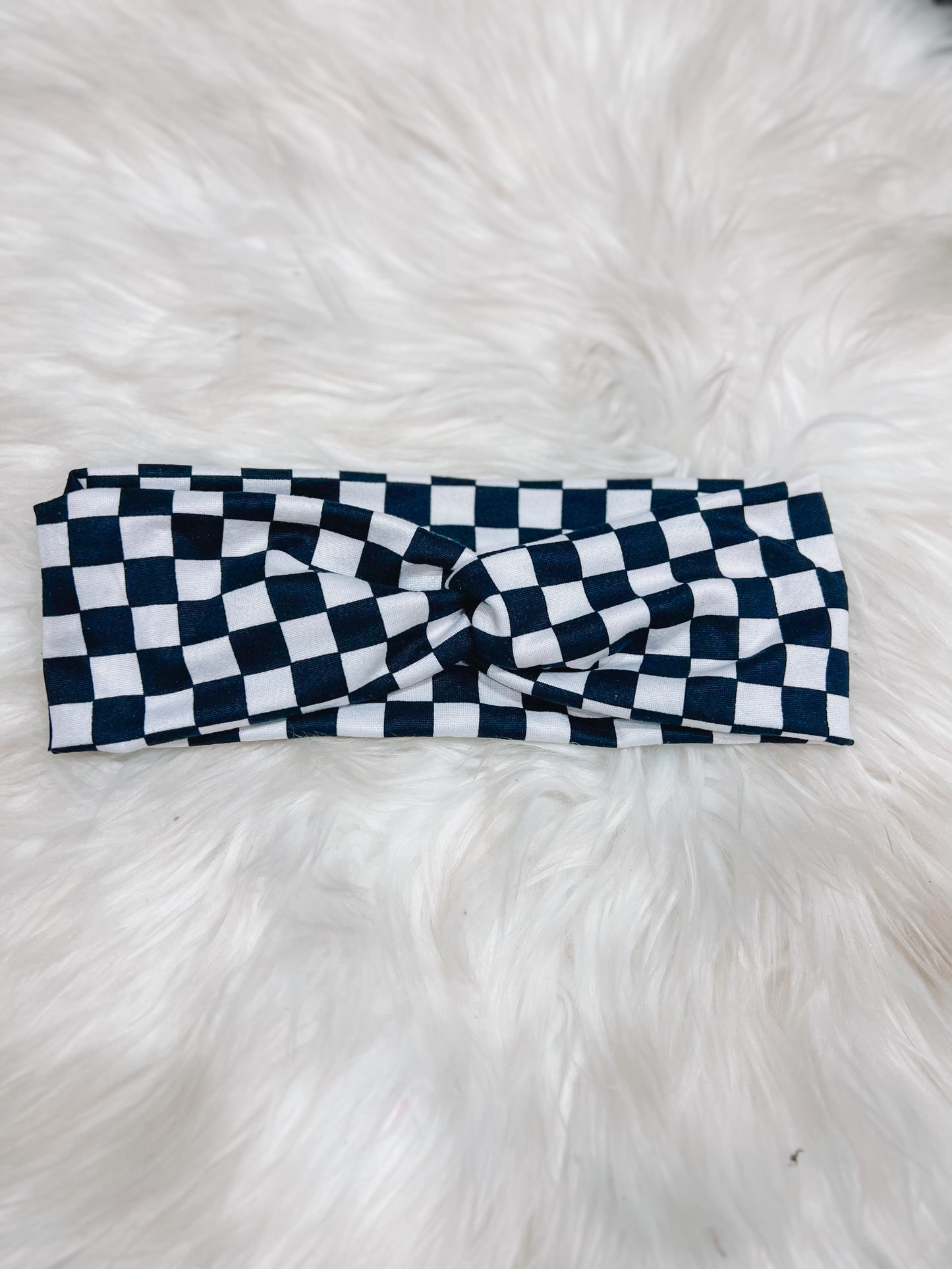 Checkers twistwrap/knotted headband