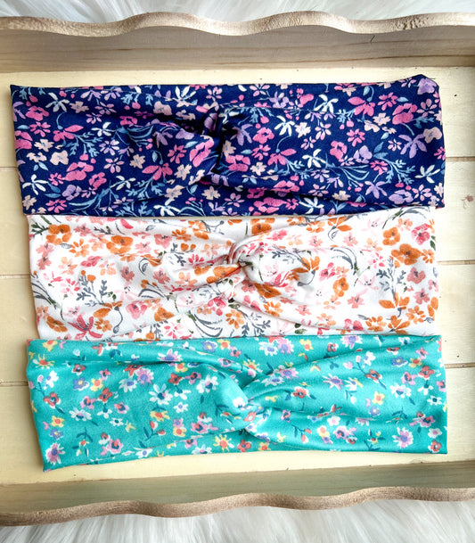 Floral Twistwraps/Knotted Headband