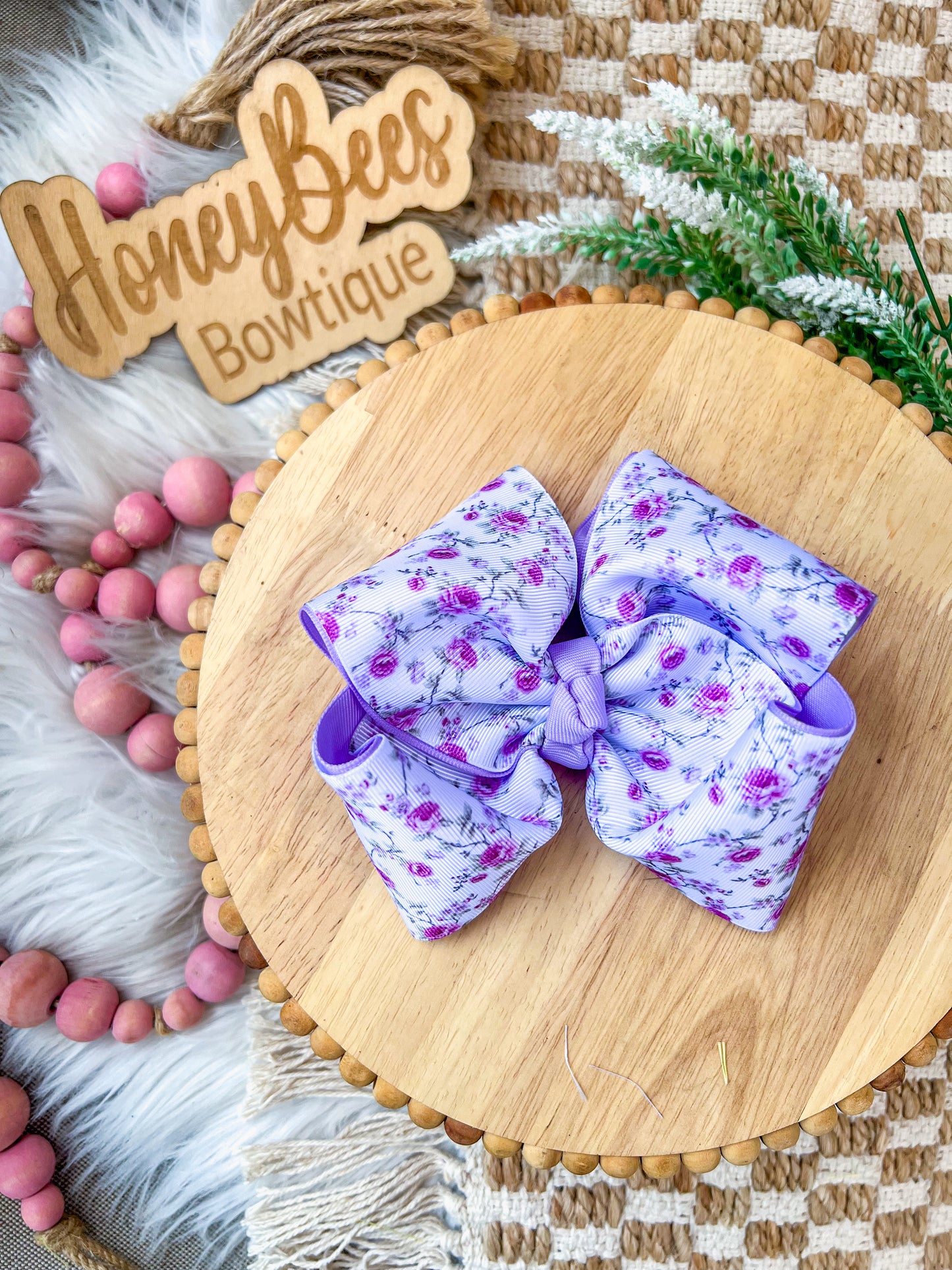 Purple Floral ribbon