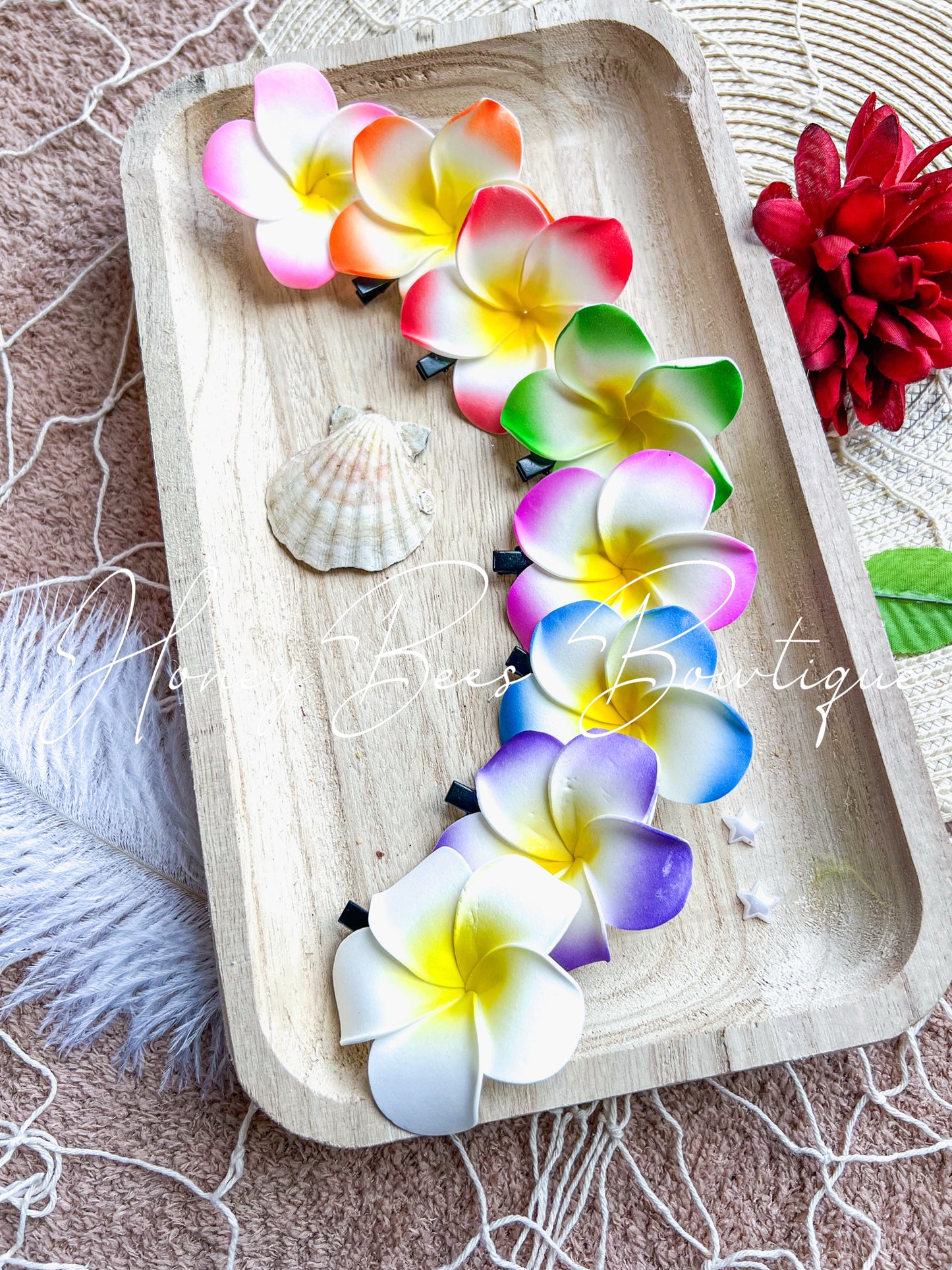 Hibiscus flower clips