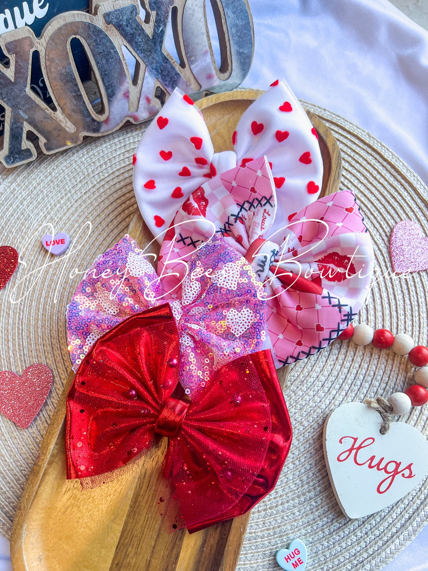 Pink Heart Sequins