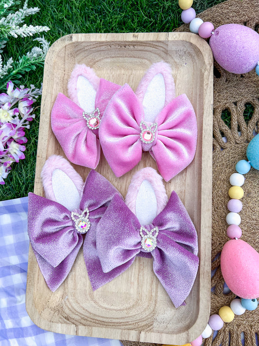 Rhinstone bunny center BOW ADD ON