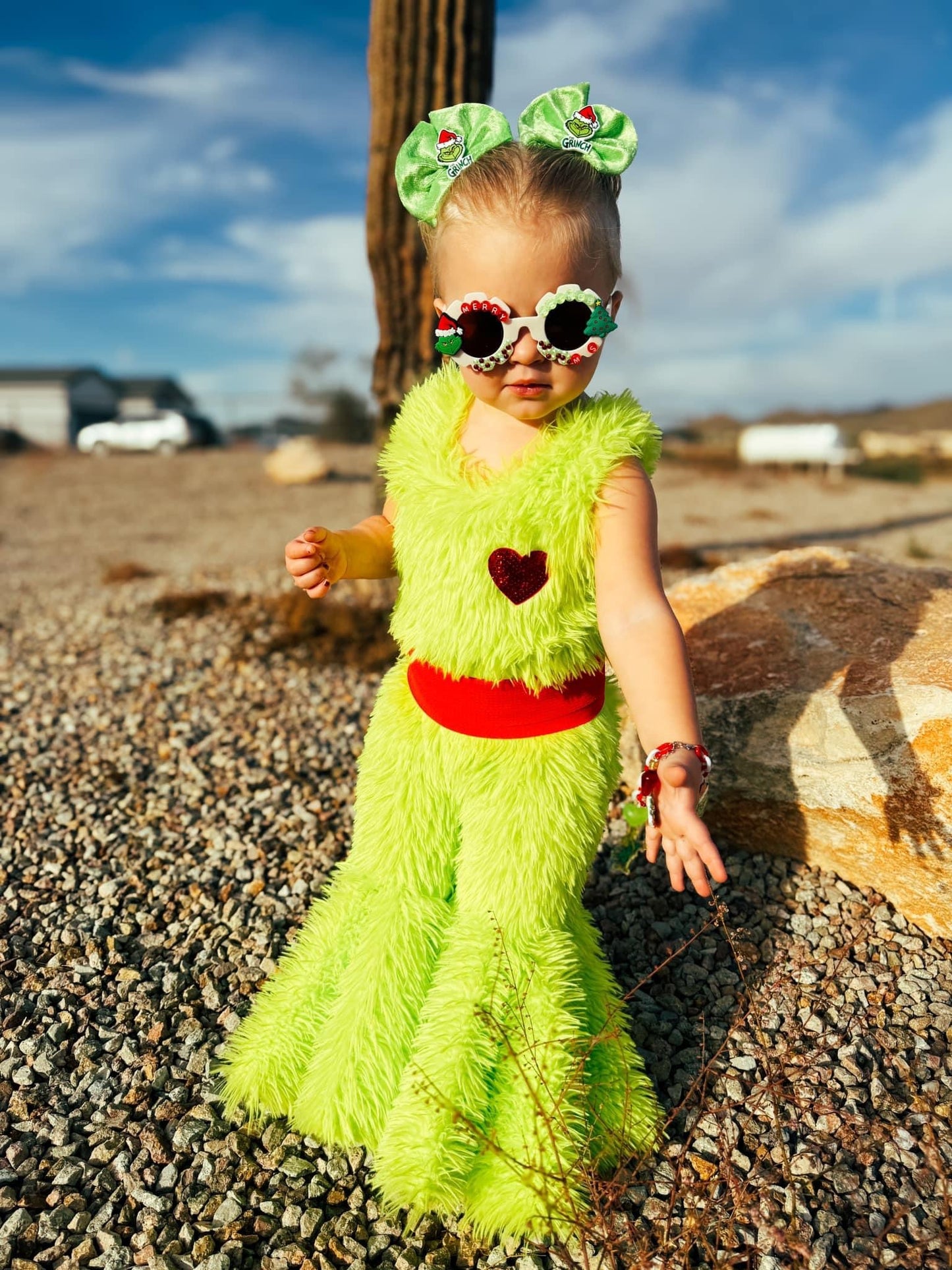 Lime Green Panne