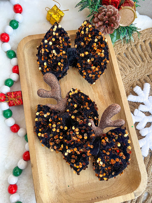 Gold/black velvet SEQUINS