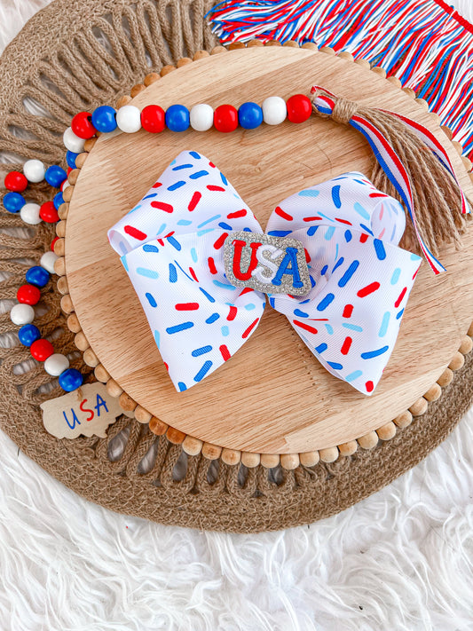 FOJ Sprinkle ribbon bow