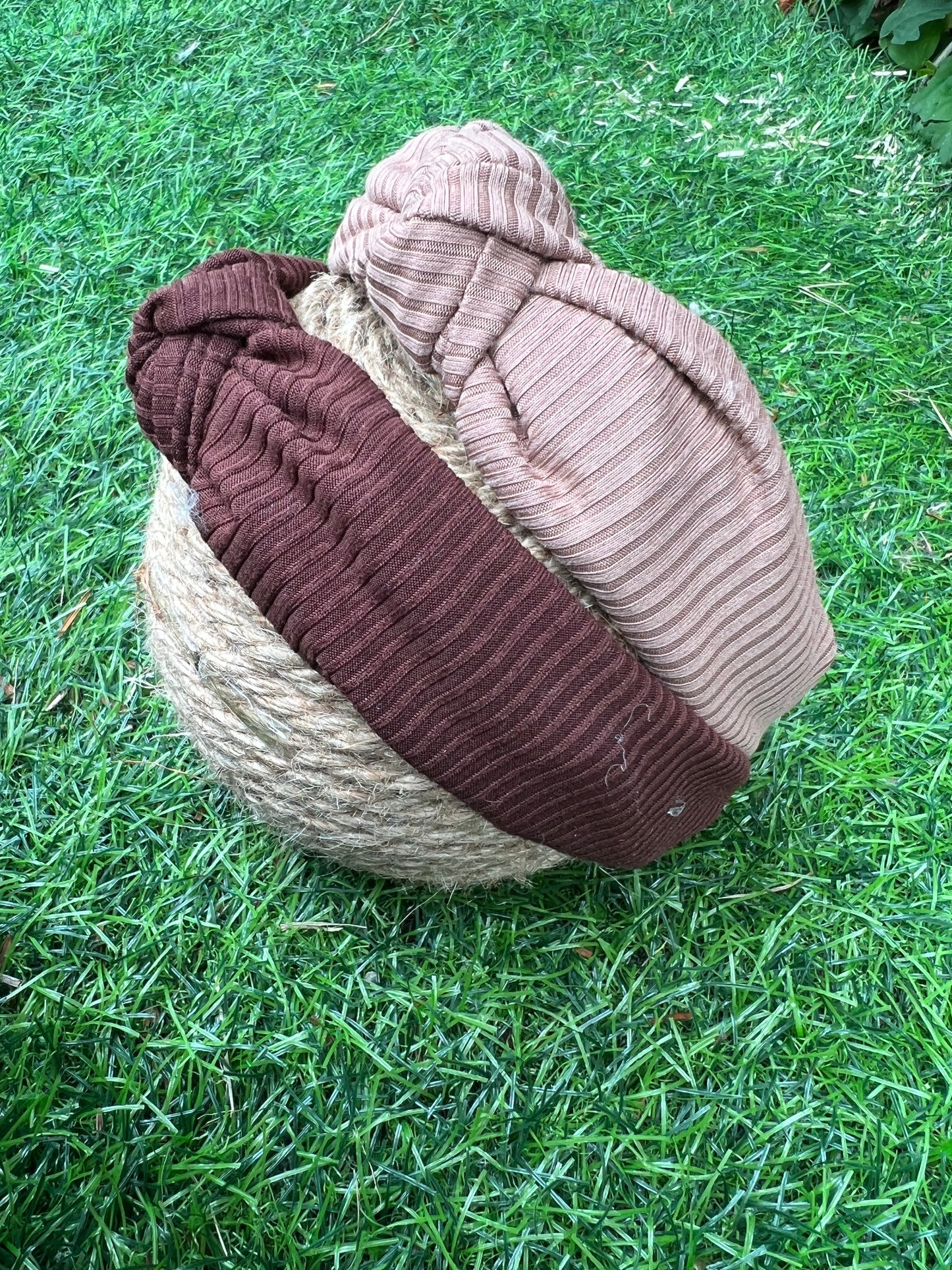 Brown RIB Twistwrap/Knotted Headband