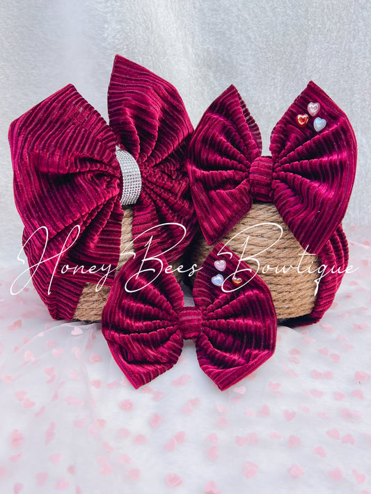 Plum Ribbed Velvet