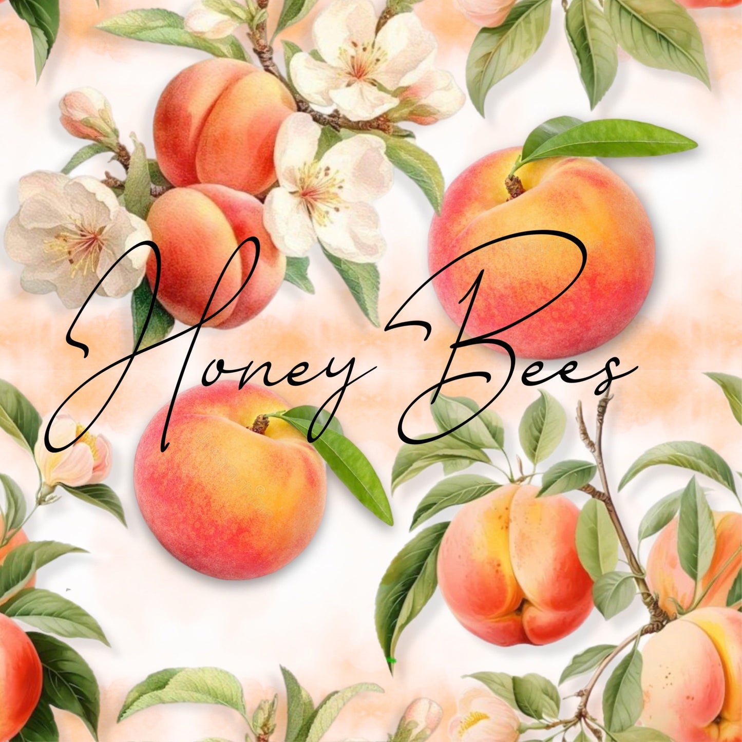 Watercolor Peaches SEAMLESS FILE