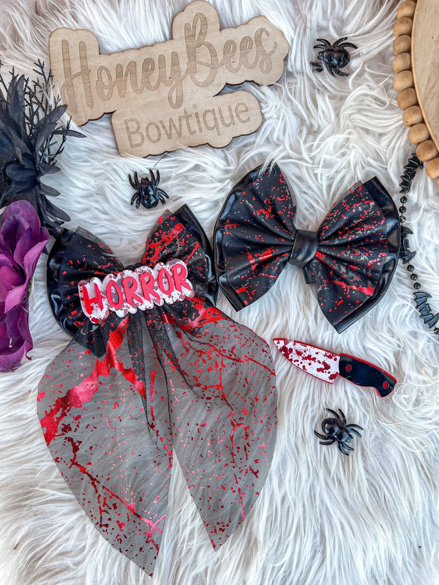 Black Blood splatter mesh