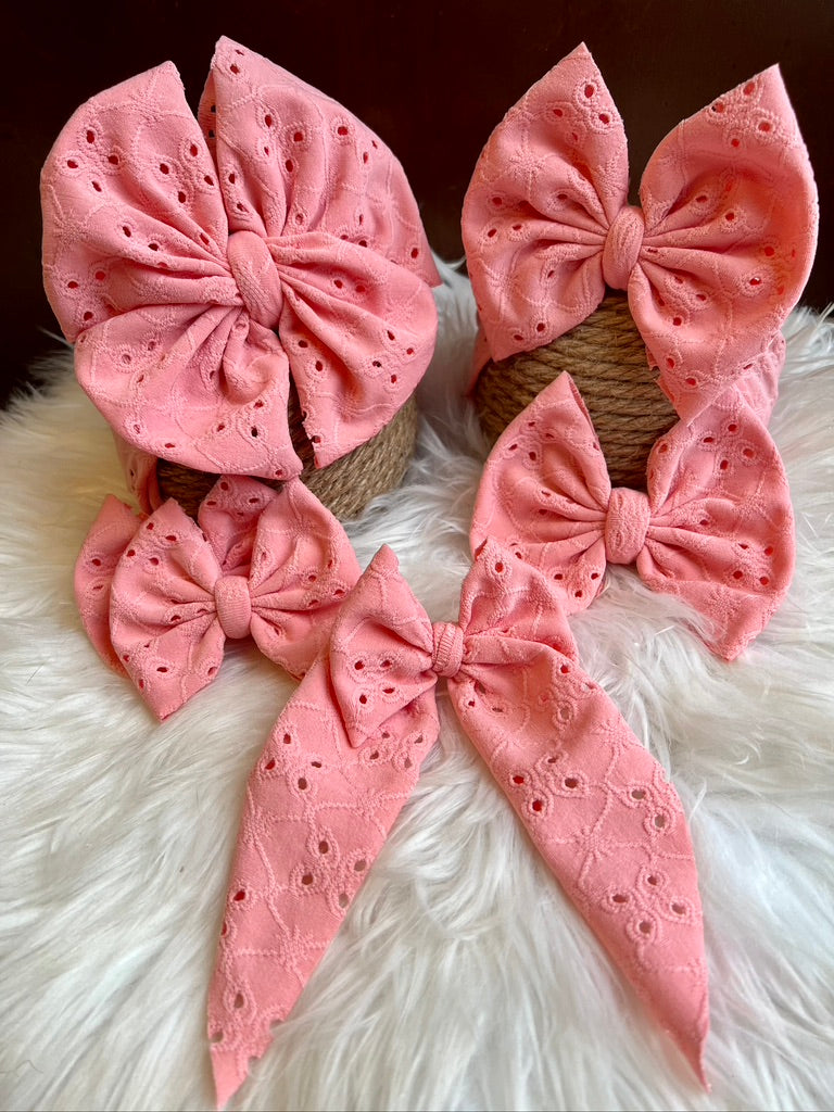 Coral Pink Eyelette
