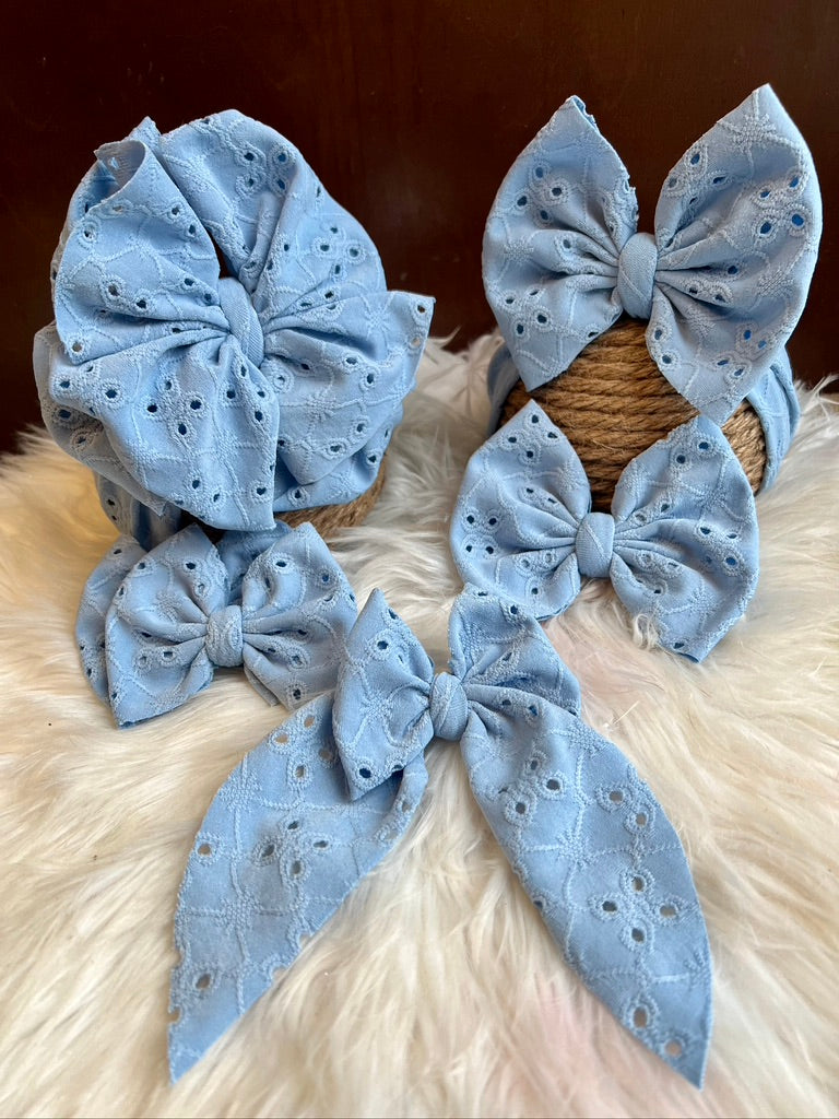 Denim Blue Eyelette