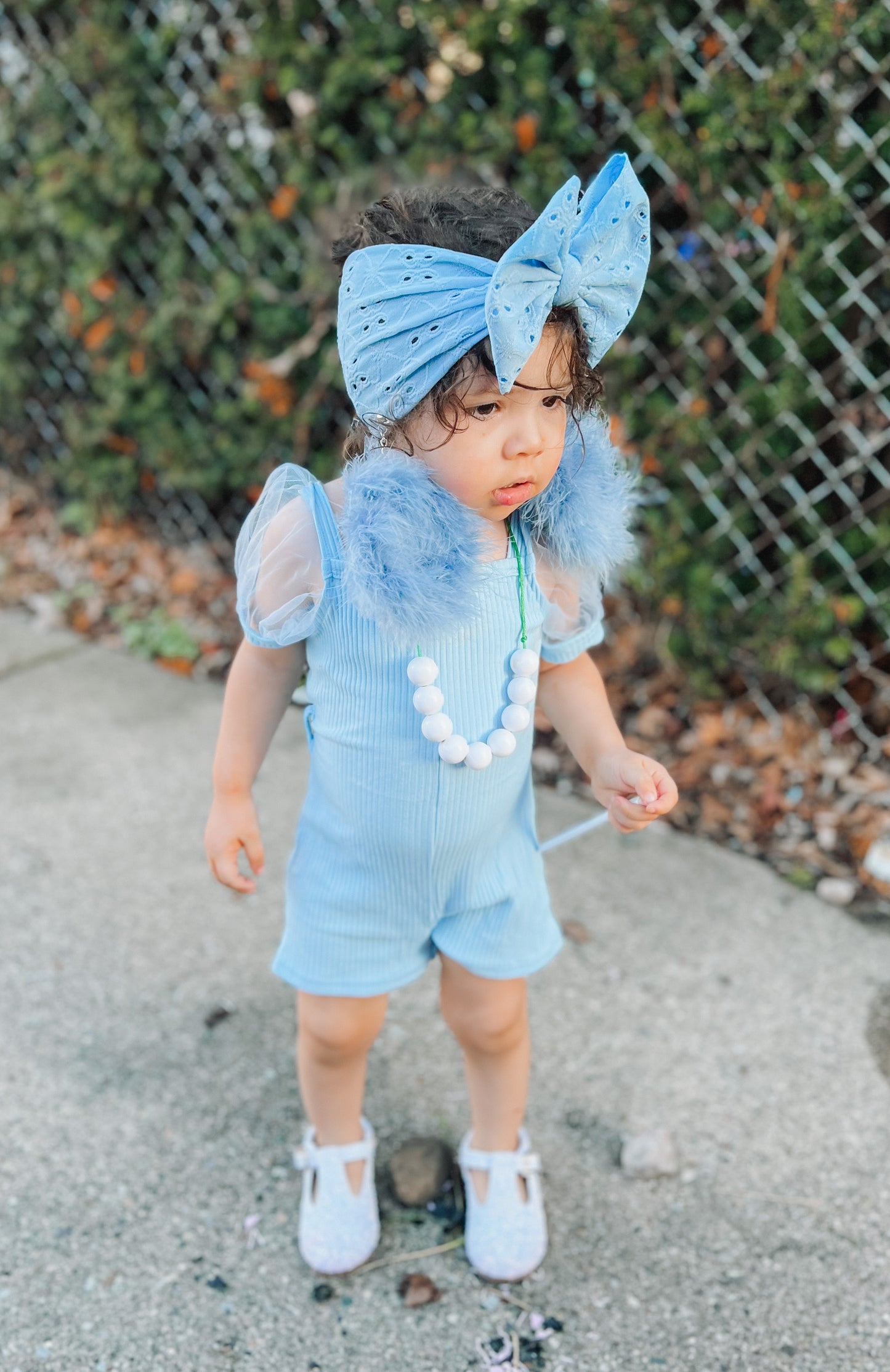 Denim Blue Eyelette