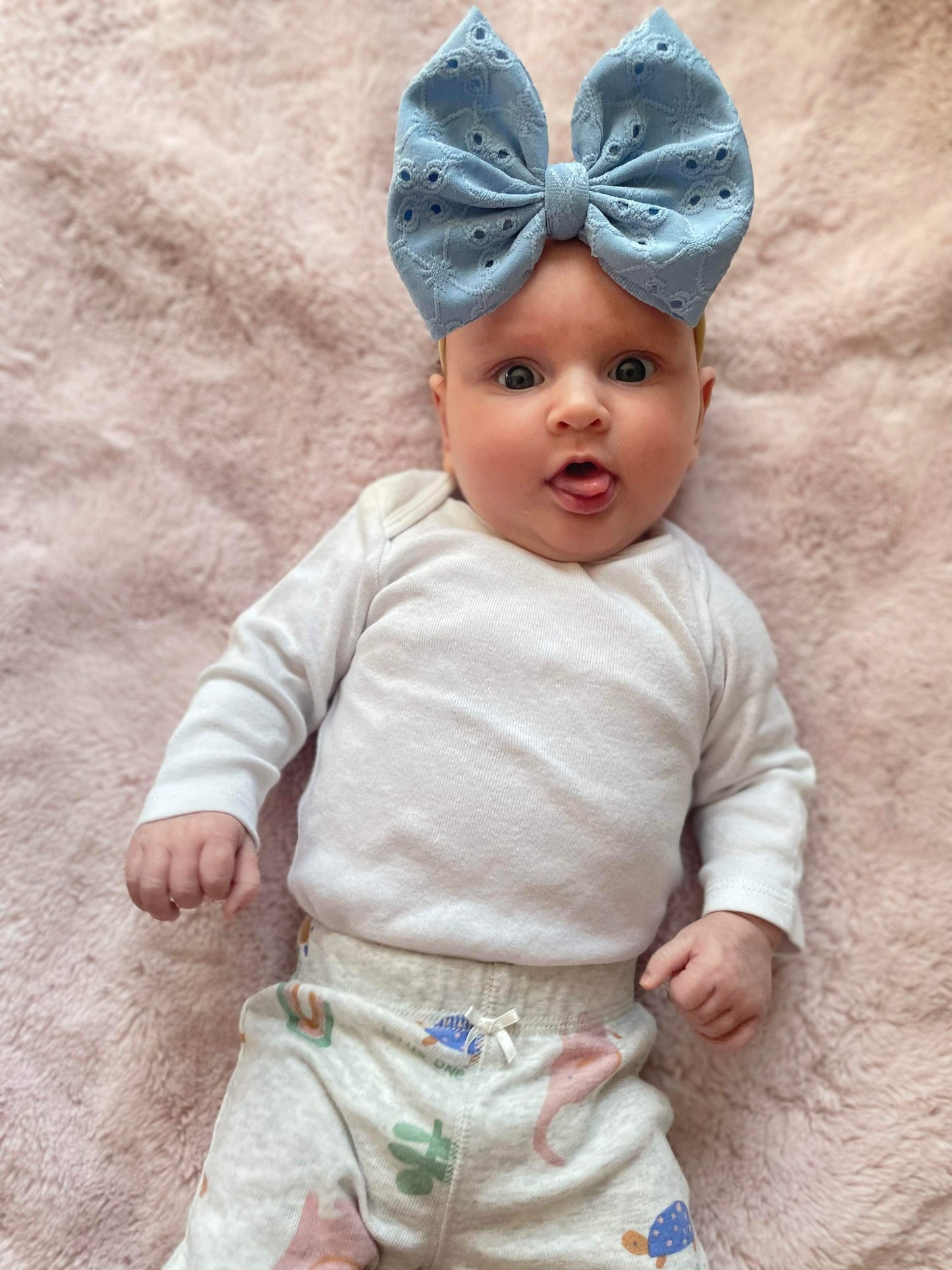 Denim Blue Eyelette